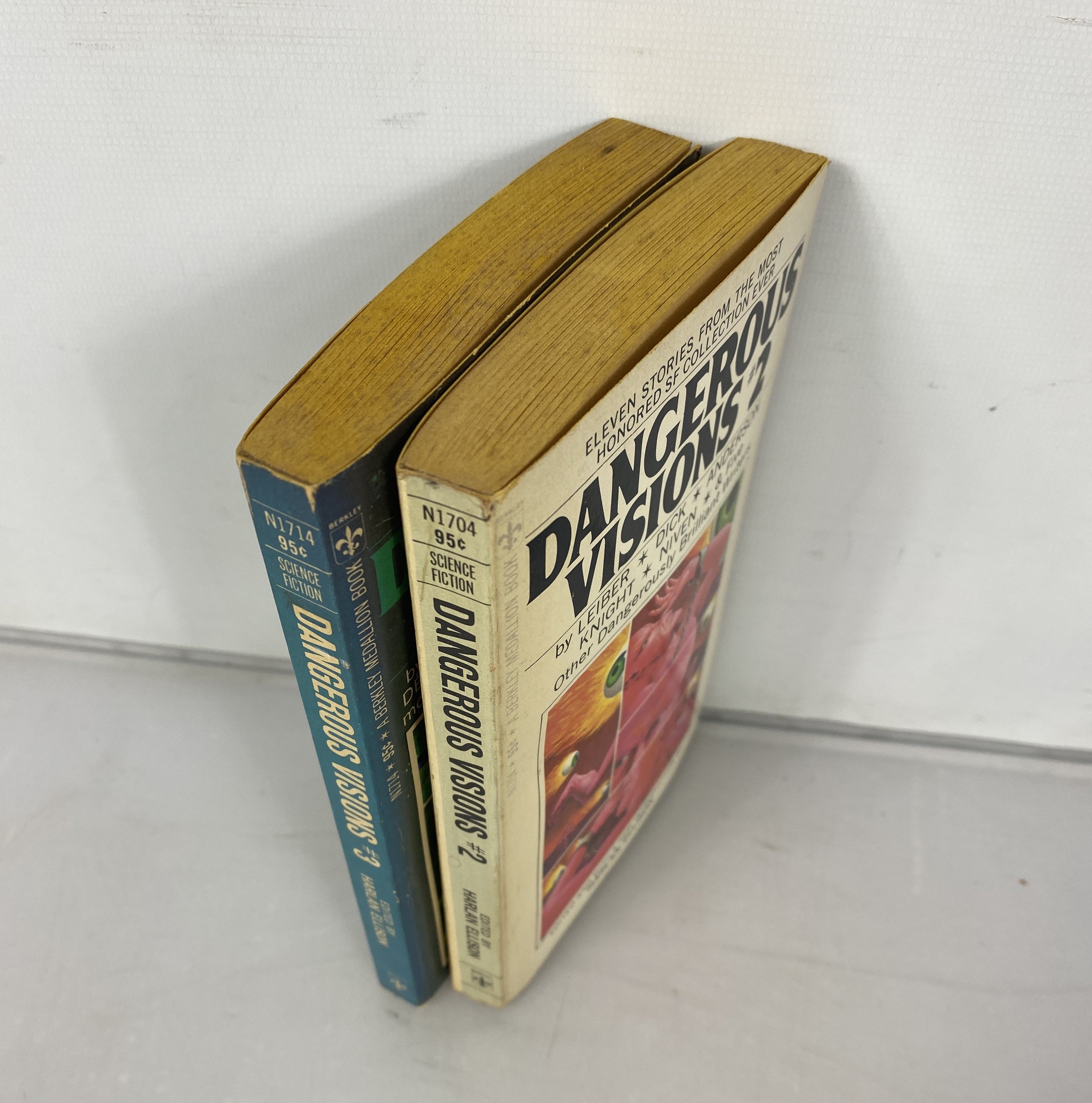 Lot of 2 Science Fiction Paperbacks Dangerous Visions 2 and 3 1969