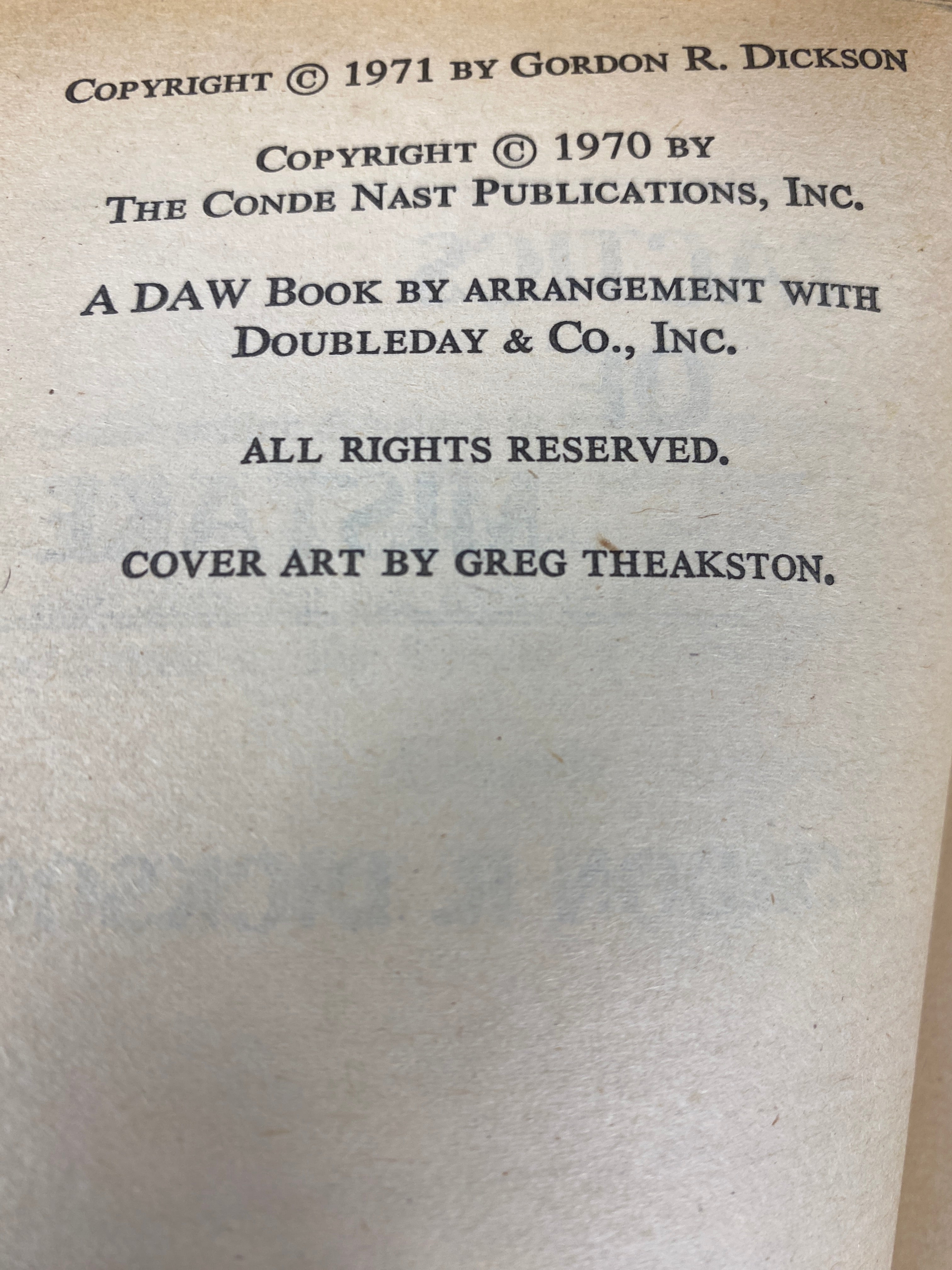 Lot of 2 Science Fiction Paperbacks Gordon Dickson 1972-1980
