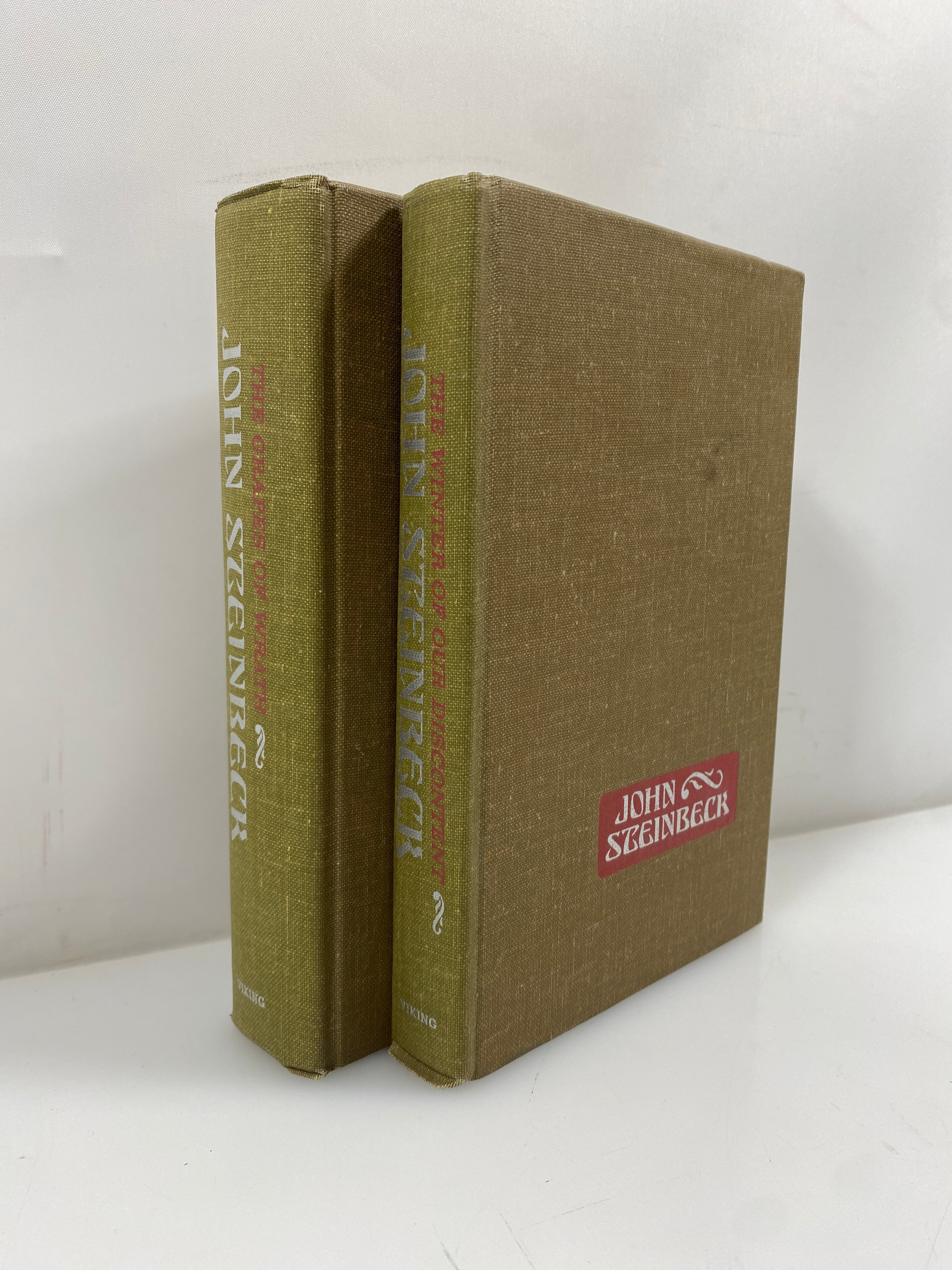 Lot of 2 Steinbeck: The Grapes of Wrath & Winter of our Discontent 1961 HC