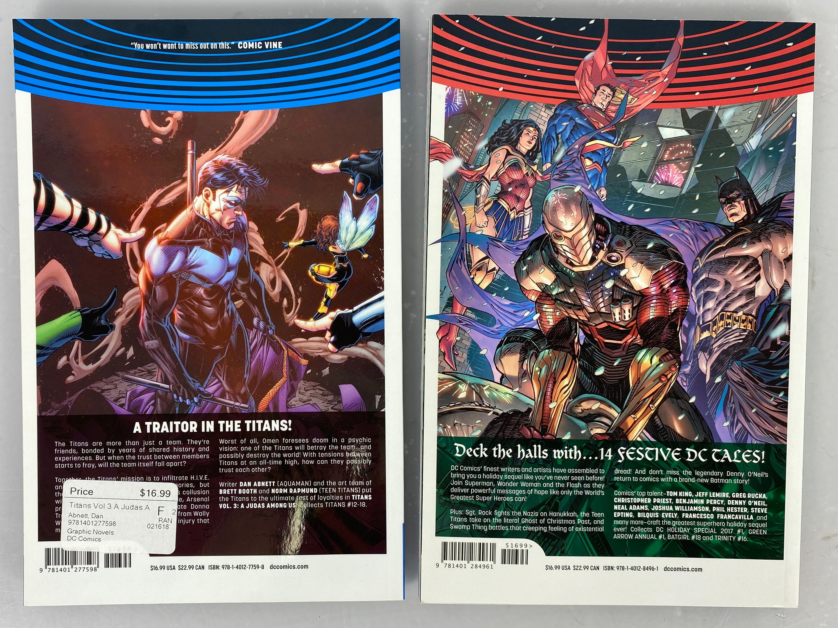 Lot of 2 Titans and Holiday Sequel (DC 2018) Graphic Novels SC