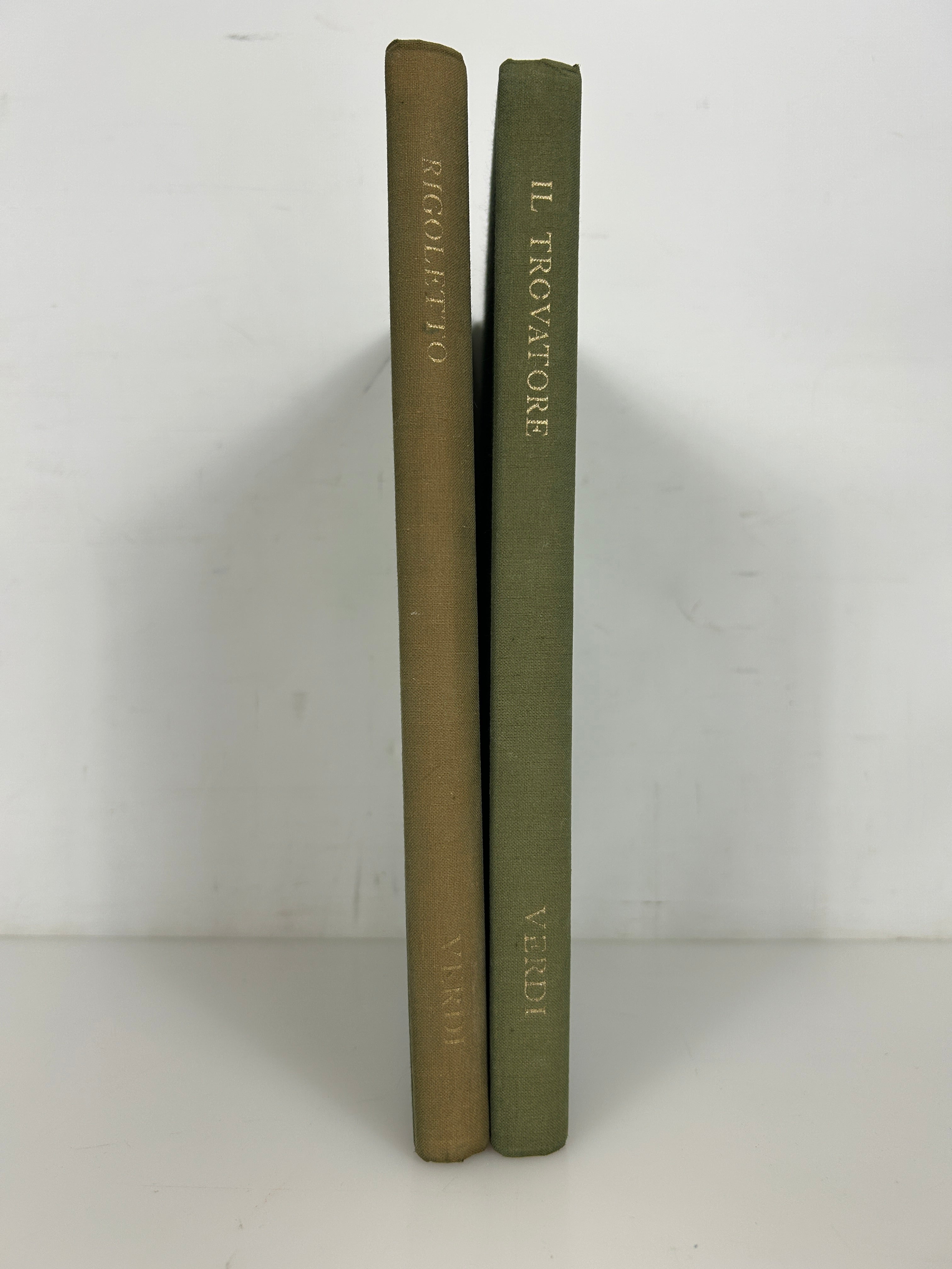 Lot of 2 Verdi Bilingual Opera Scores Rigoletto/Il Trovatore Schirmer HC