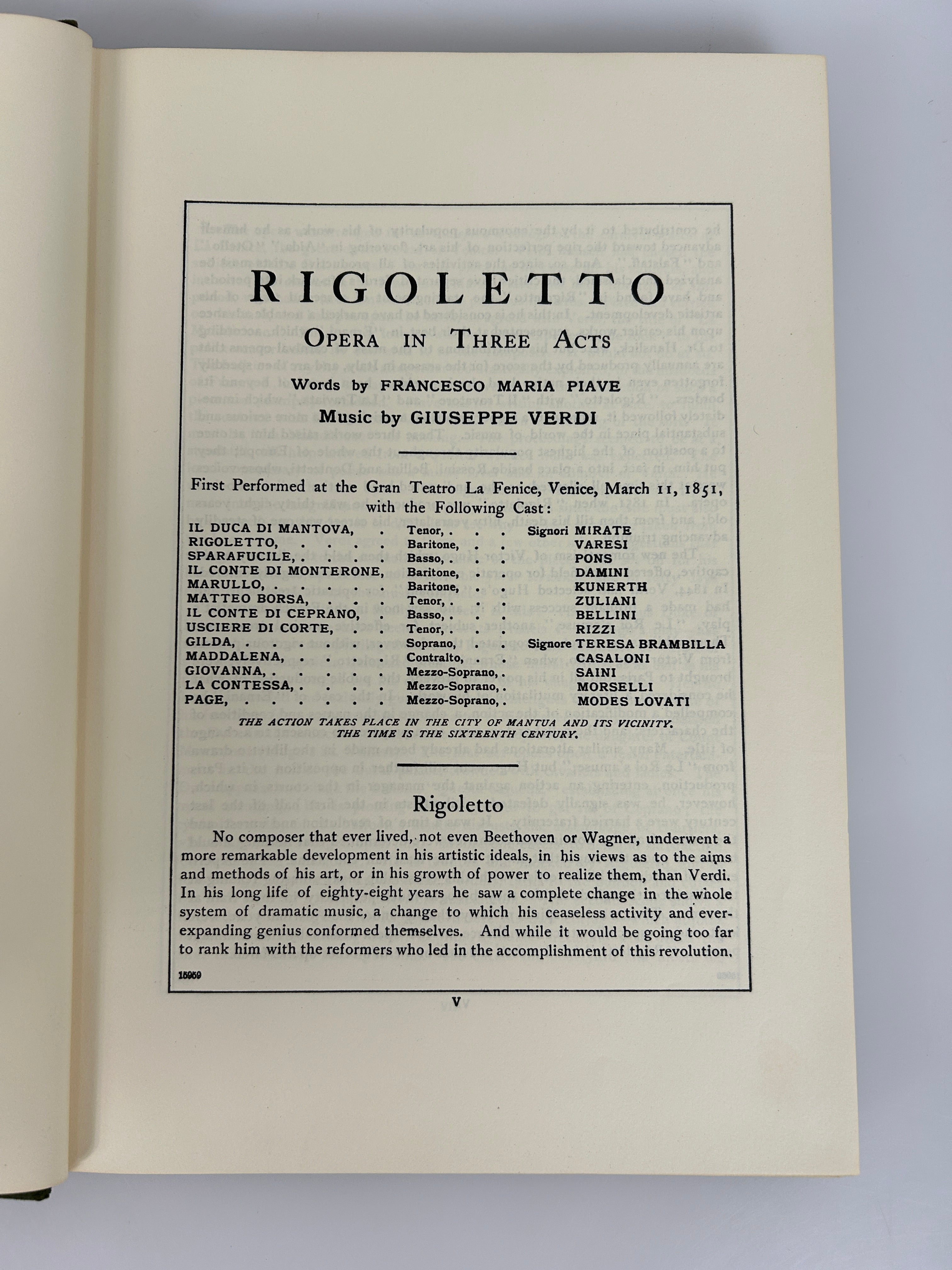 Lot of 2 Verdi Bilingual Opera Scores Rigoletto/Il Trovatore Schirmer HC