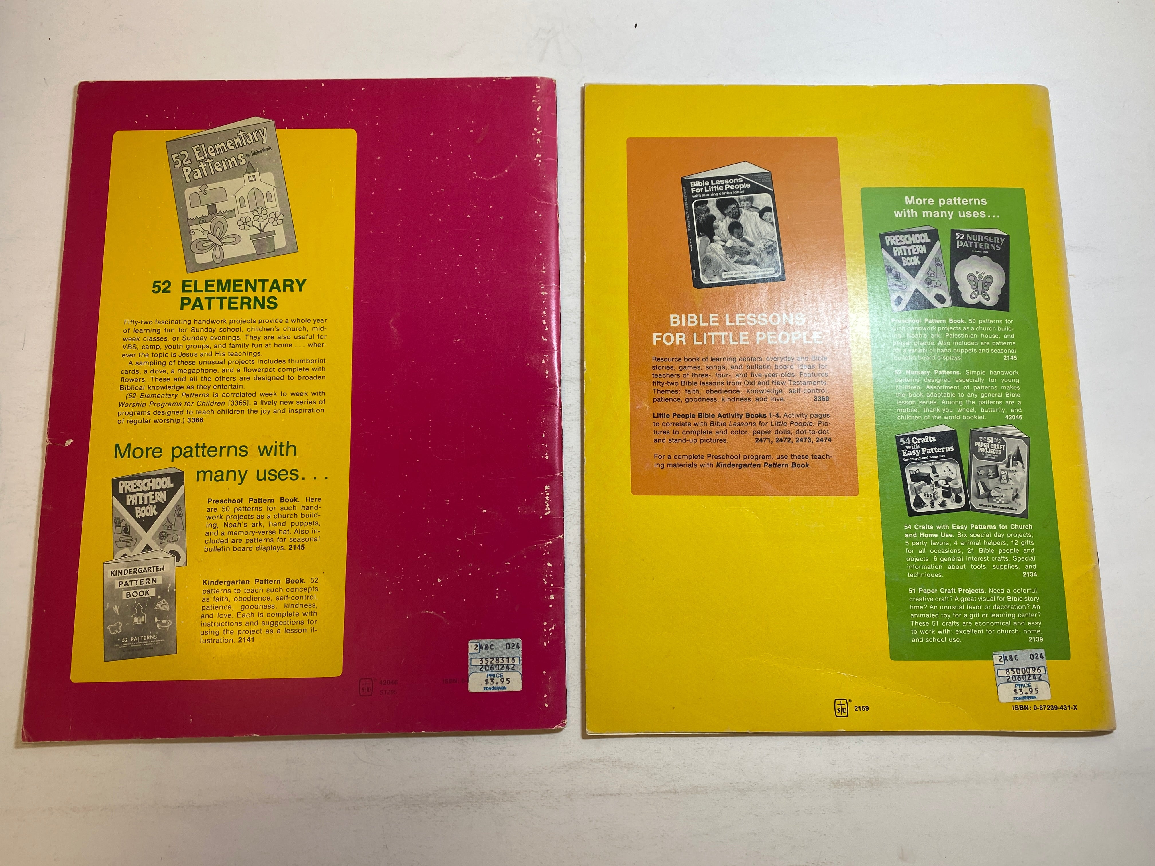 Lot of 2 Vintage Christian Nursery Pattern Books 1979-1980