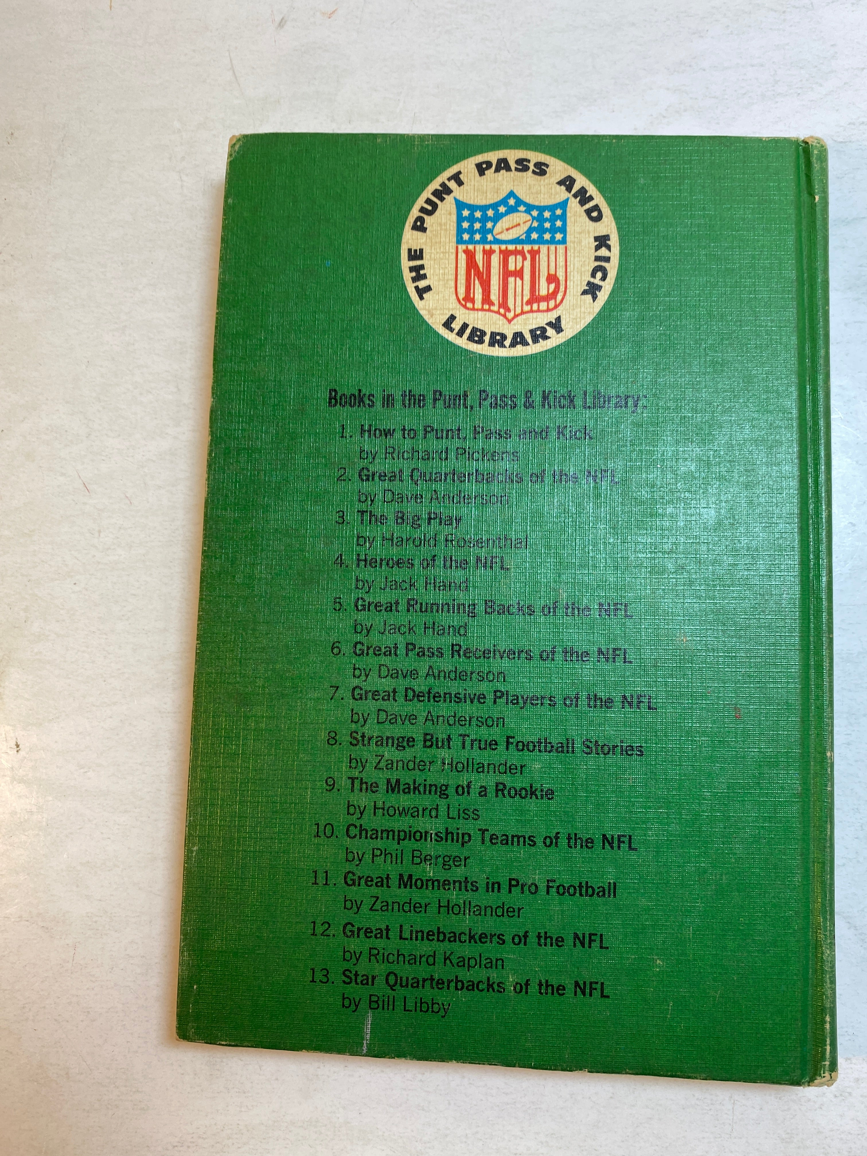 Lot of 2 Vintage NFL Books Linebackers / Great Moments HC 1969-1970