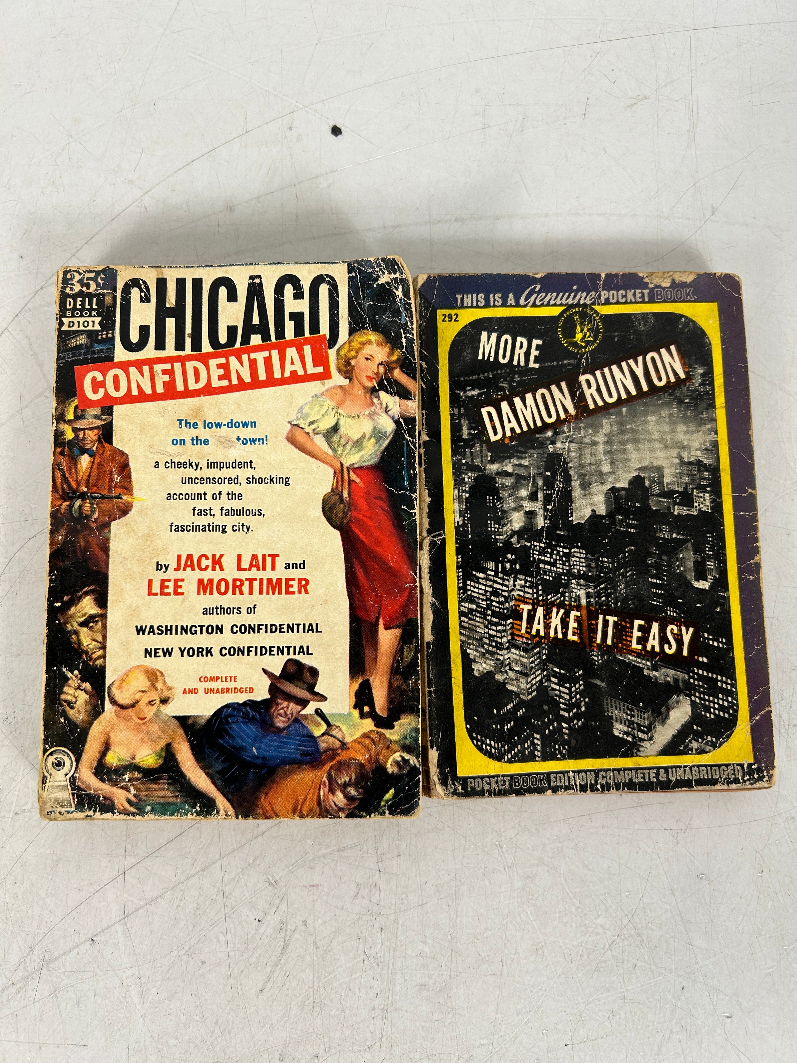 Lot of 2 Vtg Big City Chronicles Chicago Confidential & Take It Easy 1938-50 SC