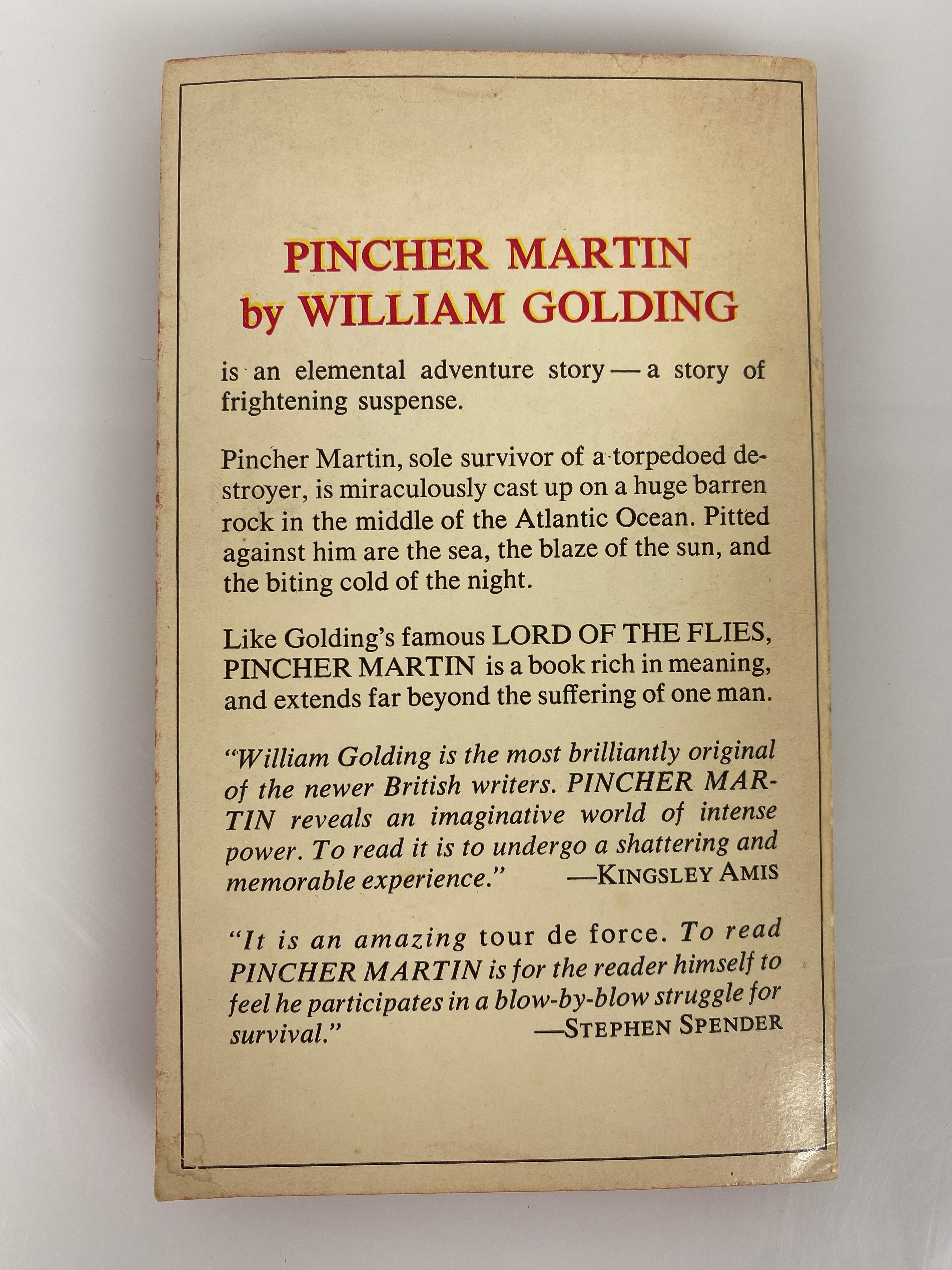 Lot of 2 William Golding Lord of the Flies Pincher Martin paperbacks 1959-1966