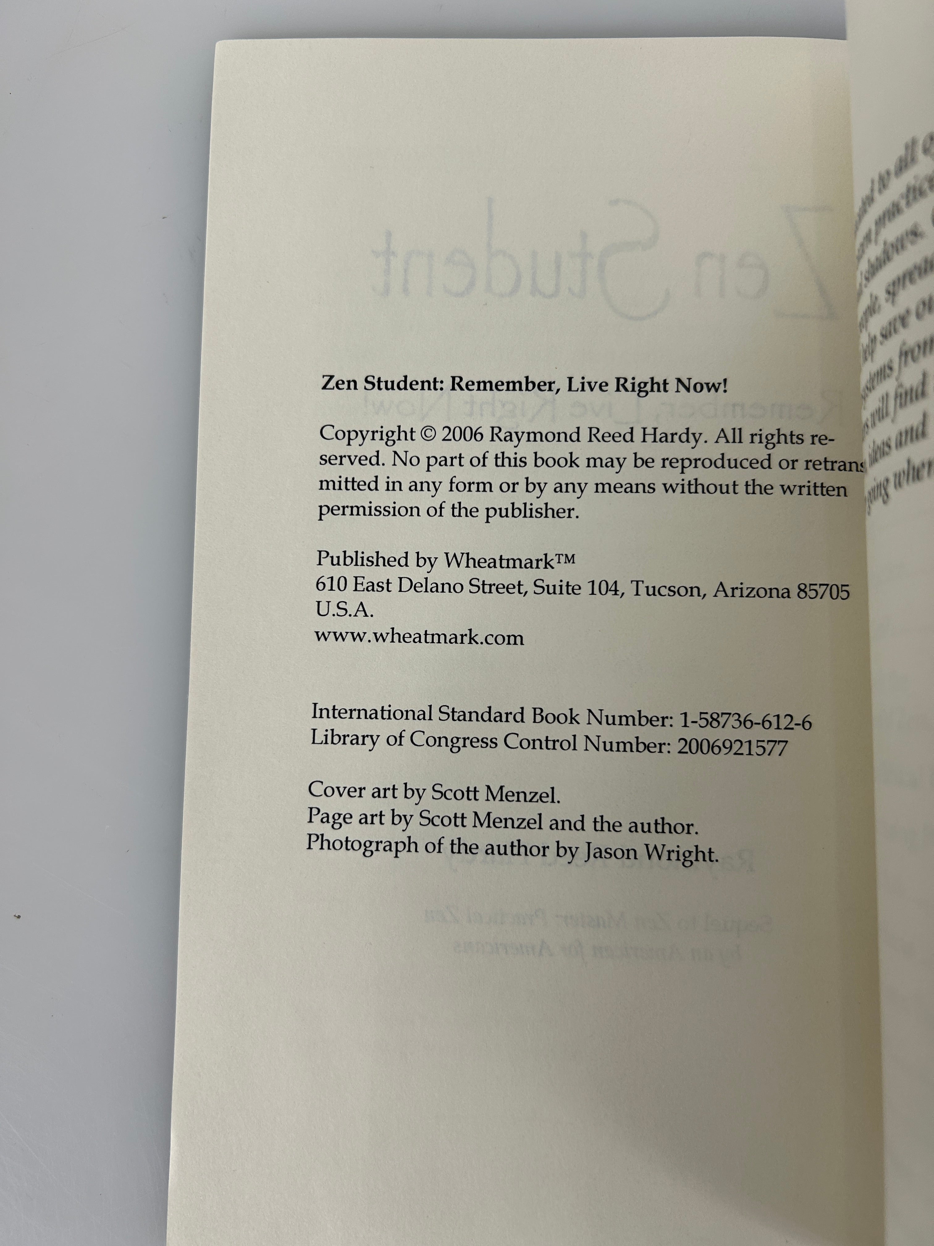 Lot of 2 Zen Studies: Zen Student/Zen Master by Raymond Reed Hardy, PhD SC