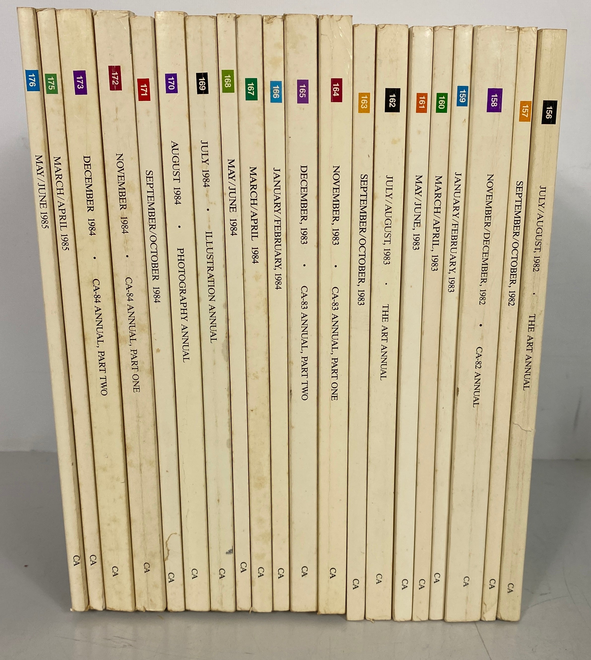 Lot of 20 Communication Arts Magazine 156-173, 15, 176 (1982-1985)