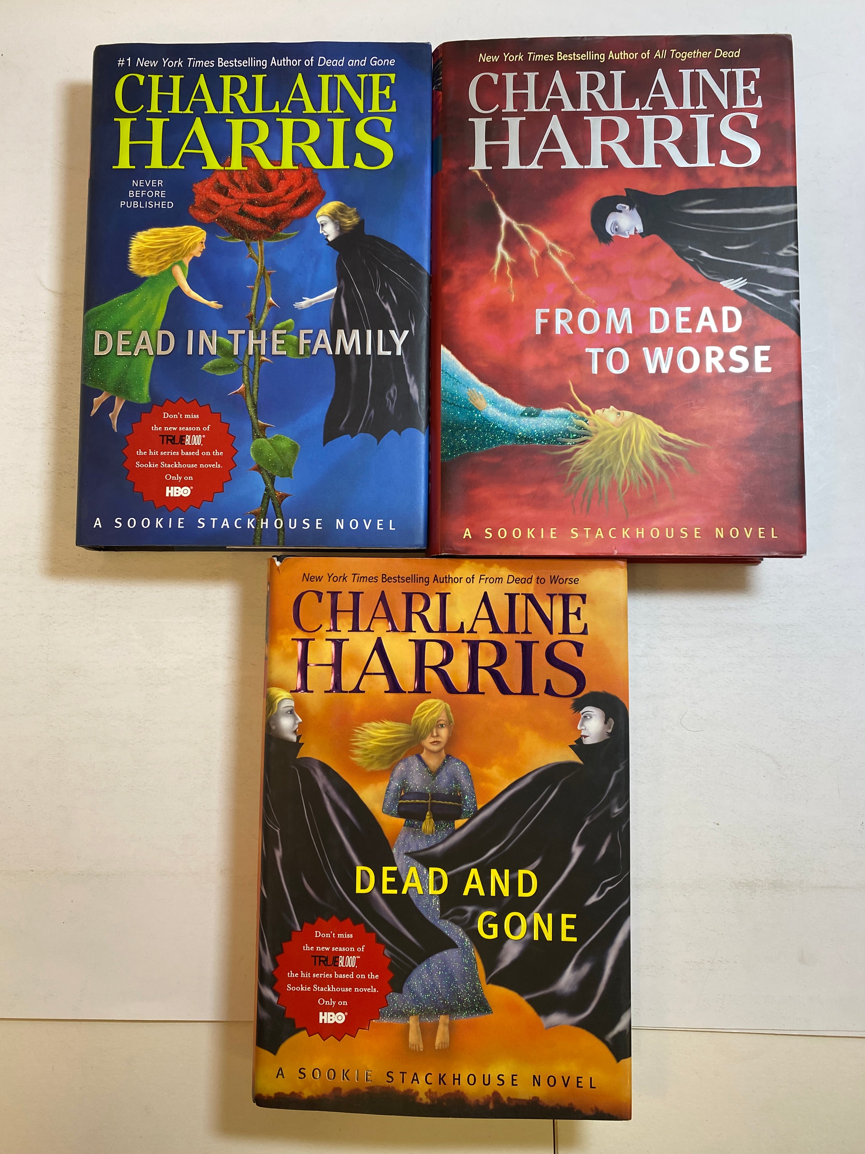 Lot of 3 Charlaine Harris Sookie Stackhouse Novels HCDJ *First Edition*