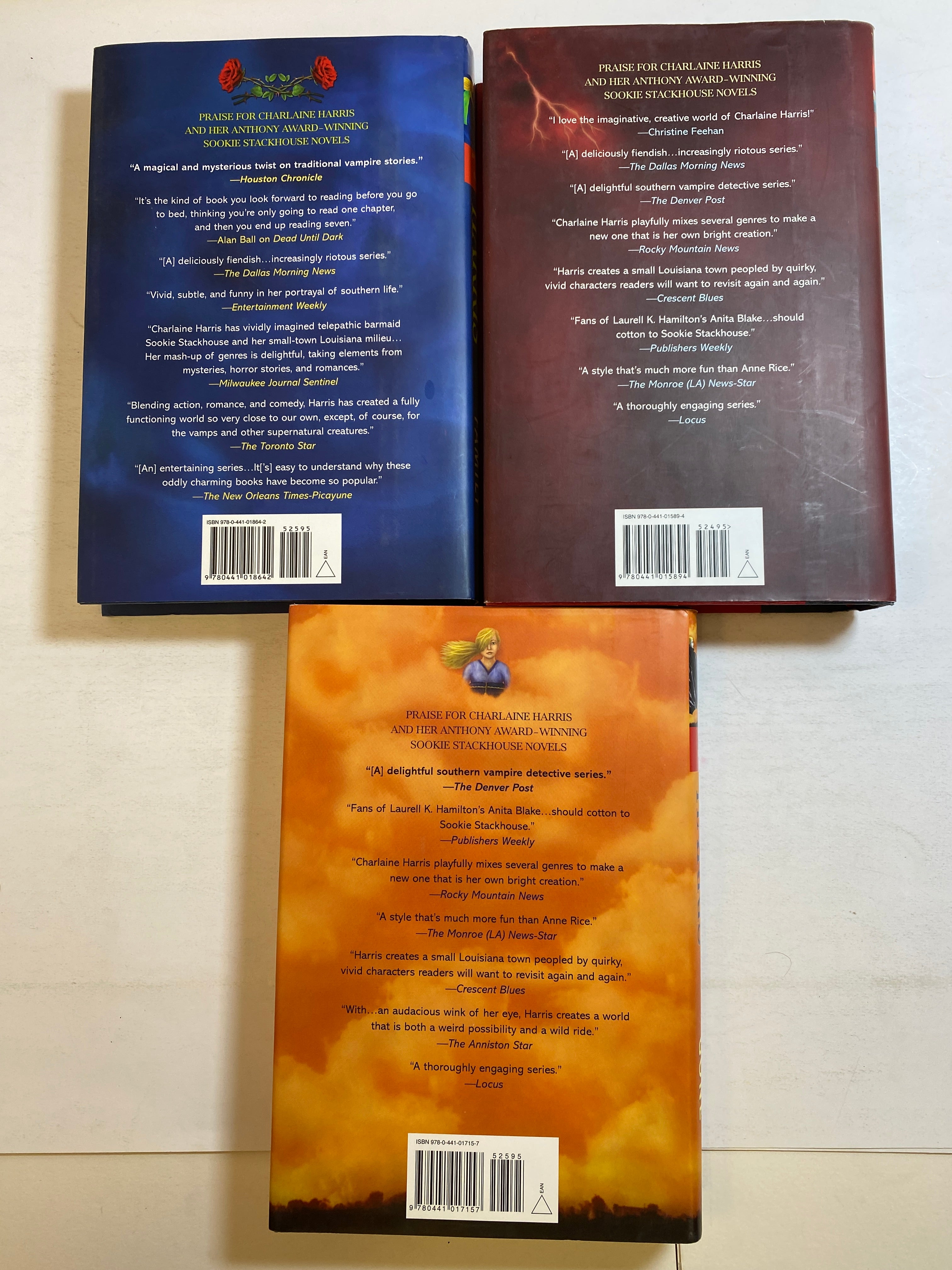 Lot of 3 Charlaine Harris Sookie Stackhouse Novels HCDJ *First Edition*