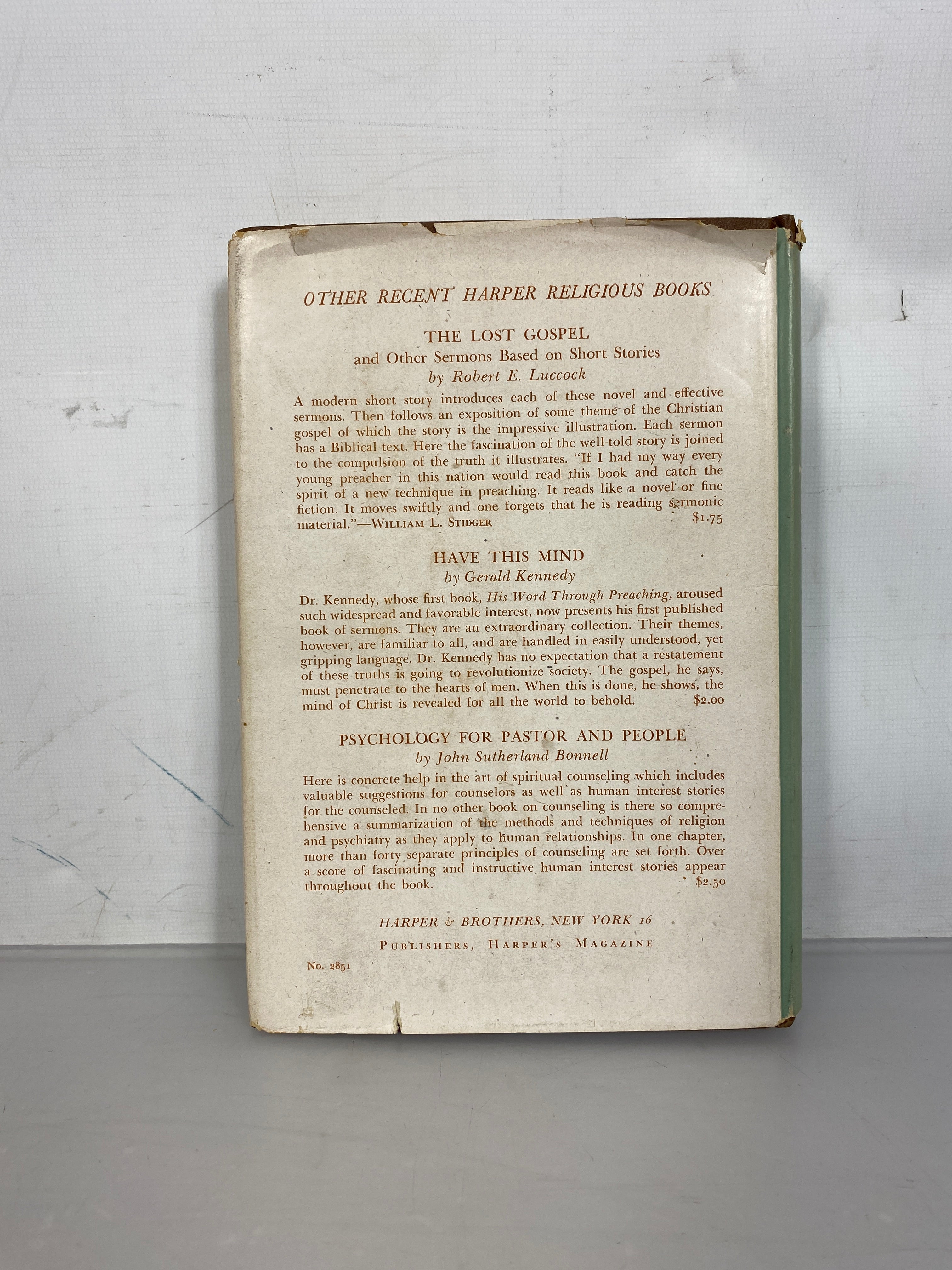 Lot of 3 Christian Studies 1948-1960 HC DJ