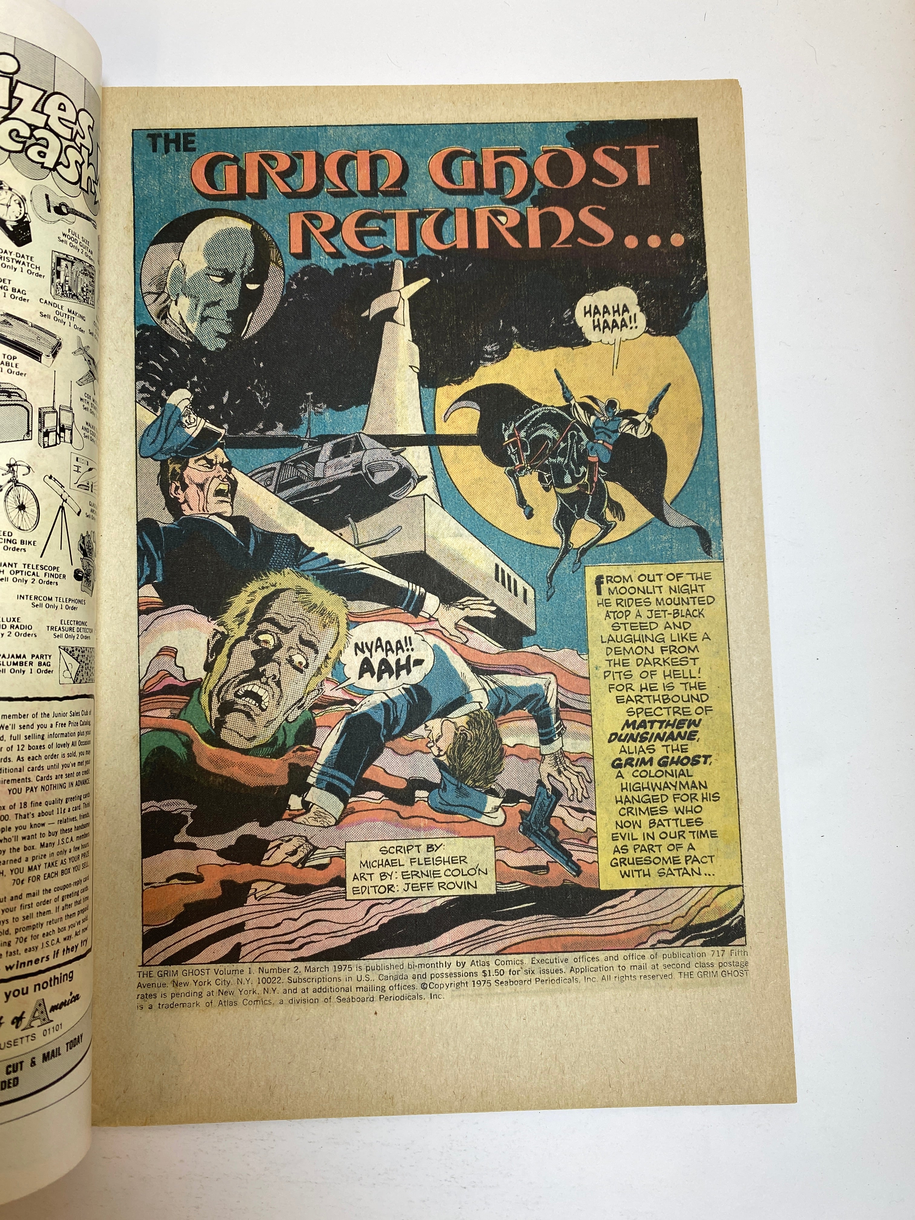 Lot of 3 Grim Ghost Atlas Comics 1975