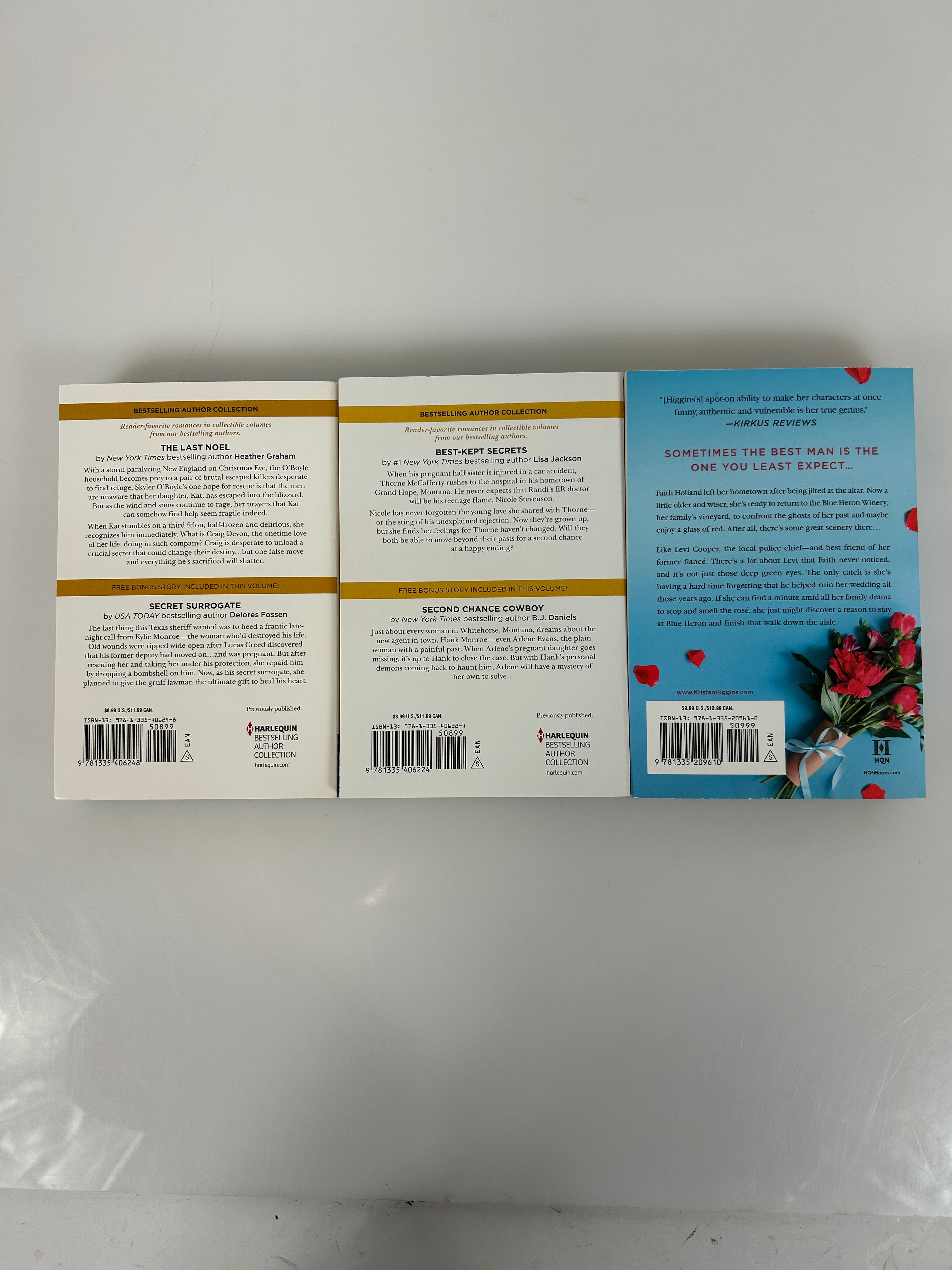 Lot of 3 Harlequin 2 Bestselling Author 2-in-1s/The Best Man Kristin Higgins SC