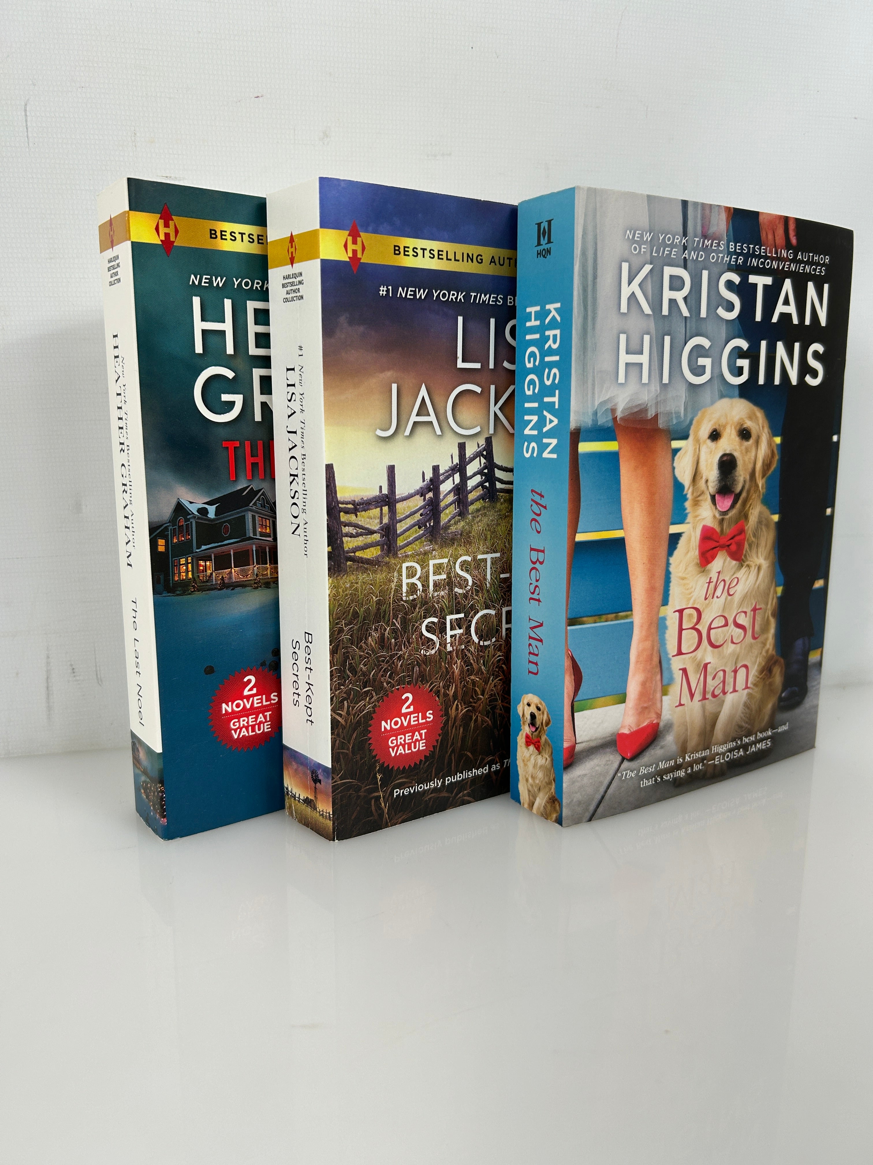 Lot of 3 Harlequin 2 Bestselling Author 2-in-1s/The Best Man Kristin Higgins SC
