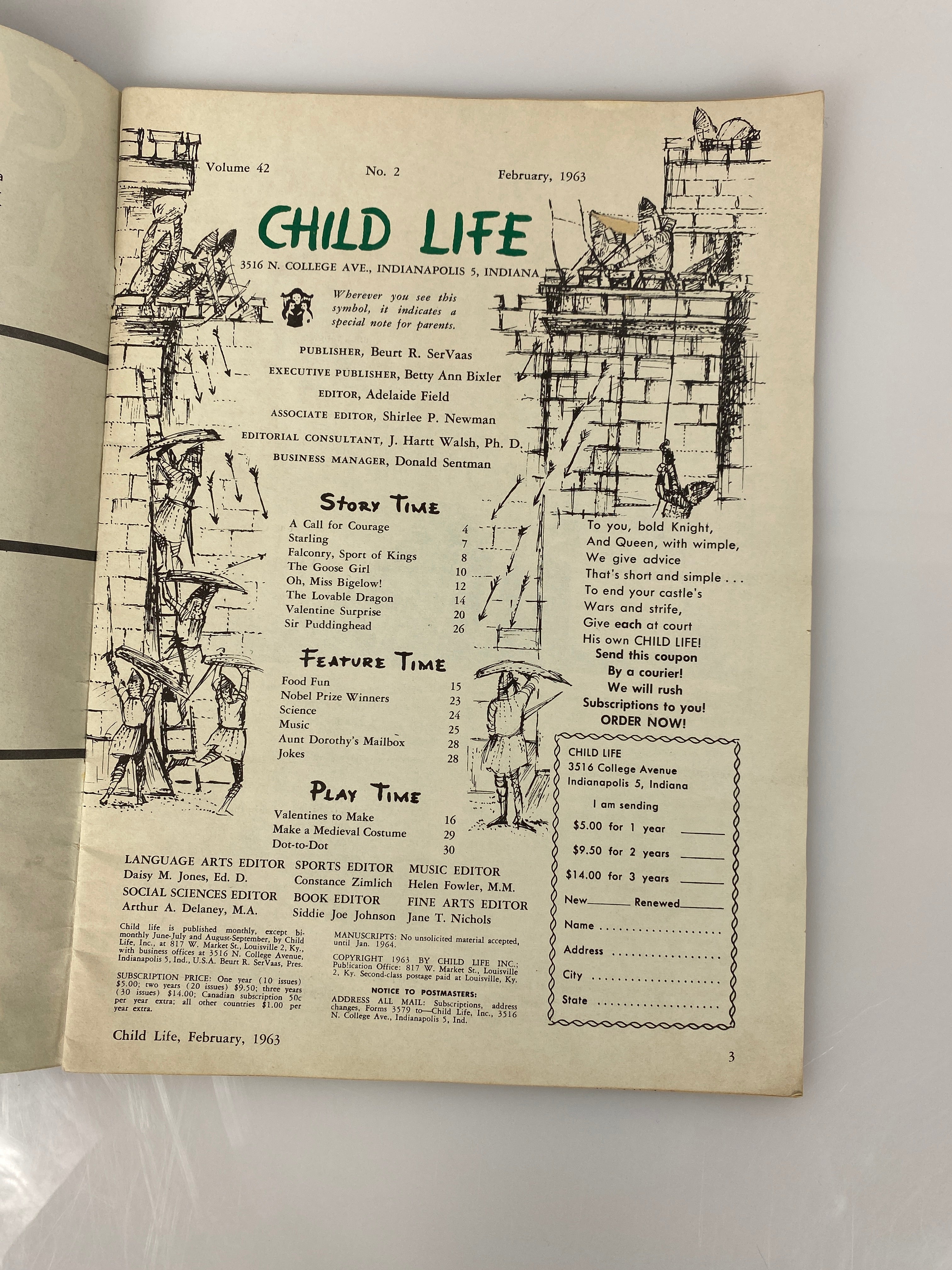 Lot of 3 Highlights/Child Life Vintage Magazines 1962-1963