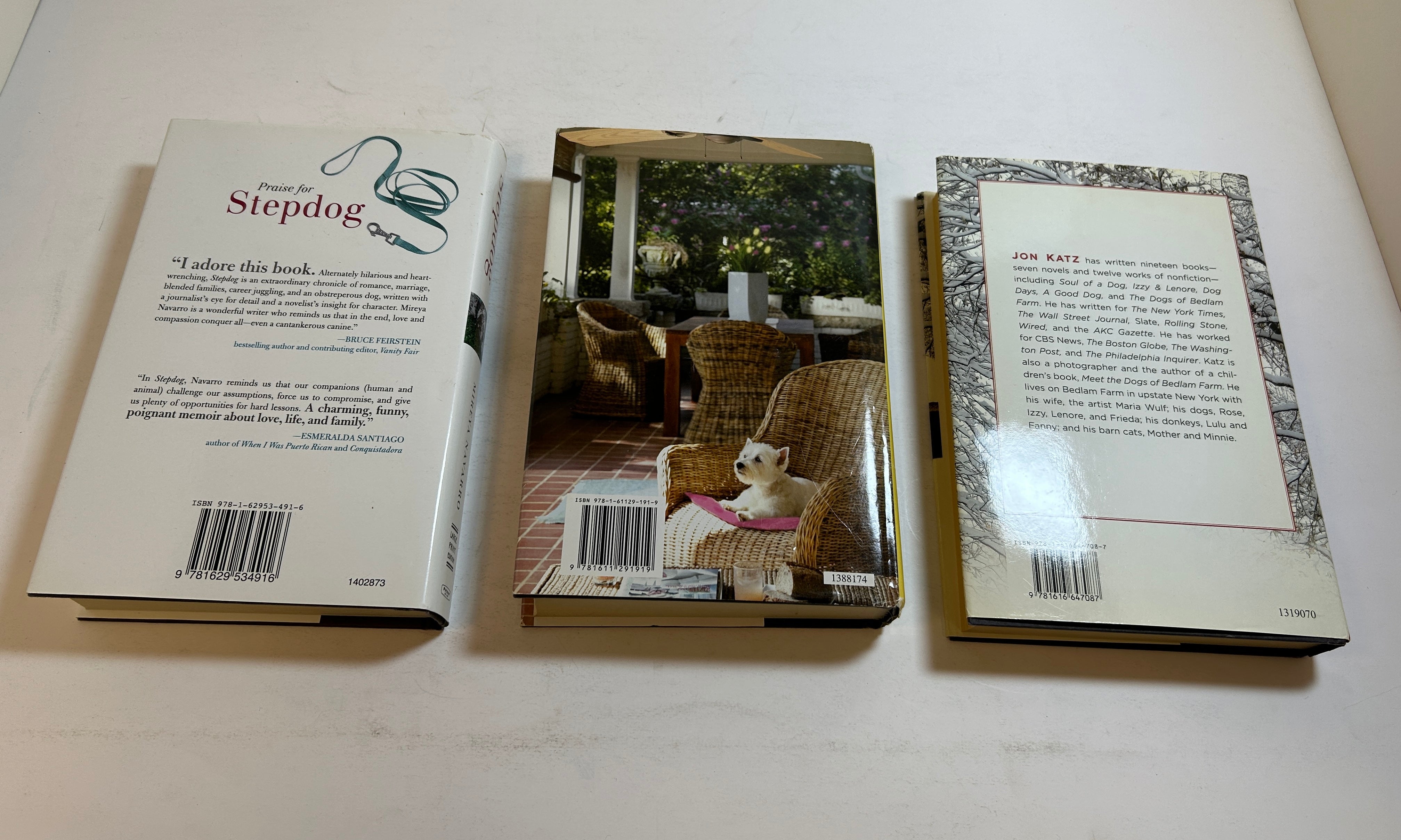 Lot of 3 LARGE PRINT Hardcover Romances with Dogs Katz/Michaels/Navarro HCDJ