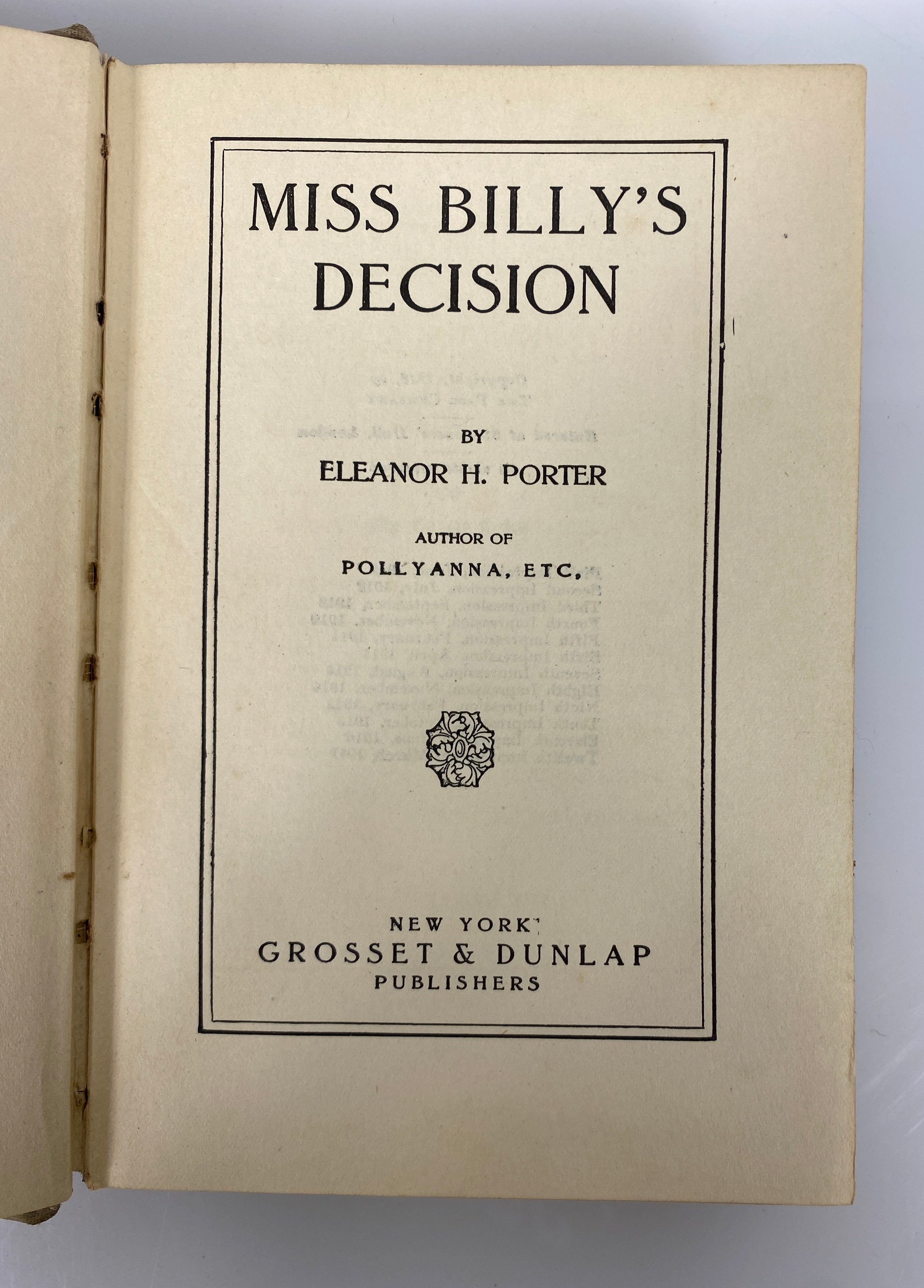 Lot of 3: Little Prudy/Little Mother to the Others/Miss Billy's Decision HC