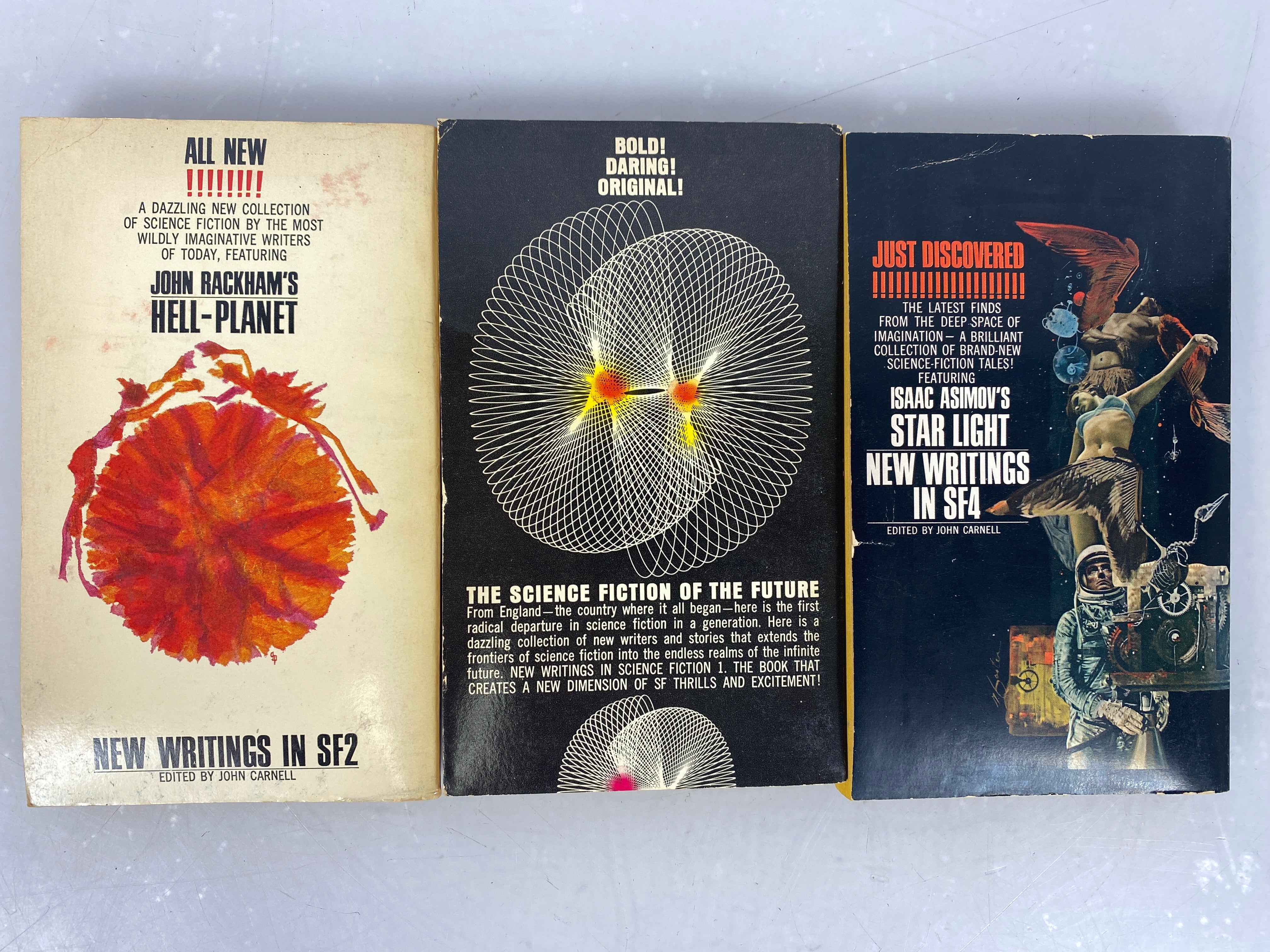 Lot of 3 New Writings in Sci Fi (SF) John Carnell 1964-1966