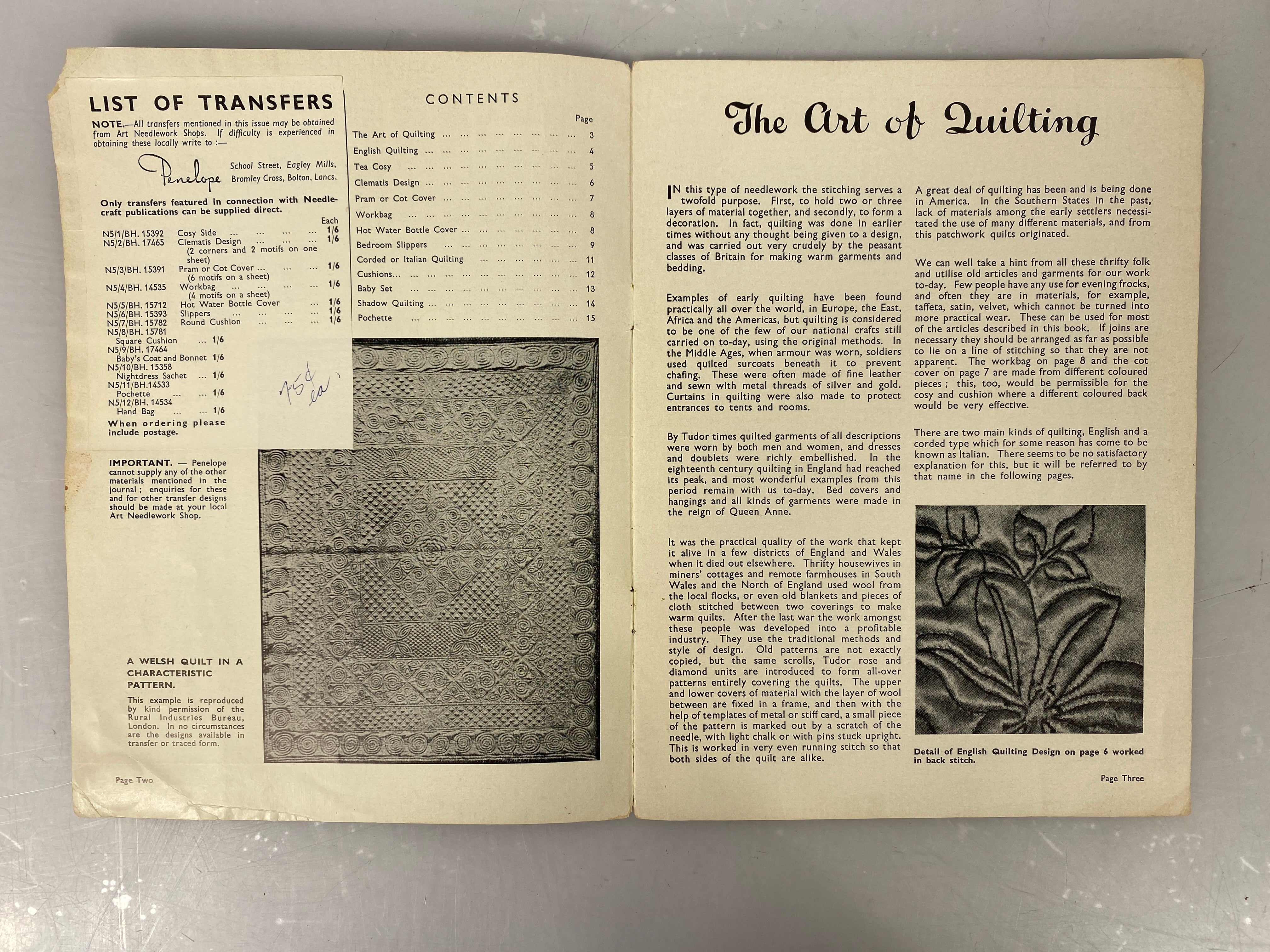 Lot of 3 Quilting by Penelope Vintage  Needlecraft Booklets