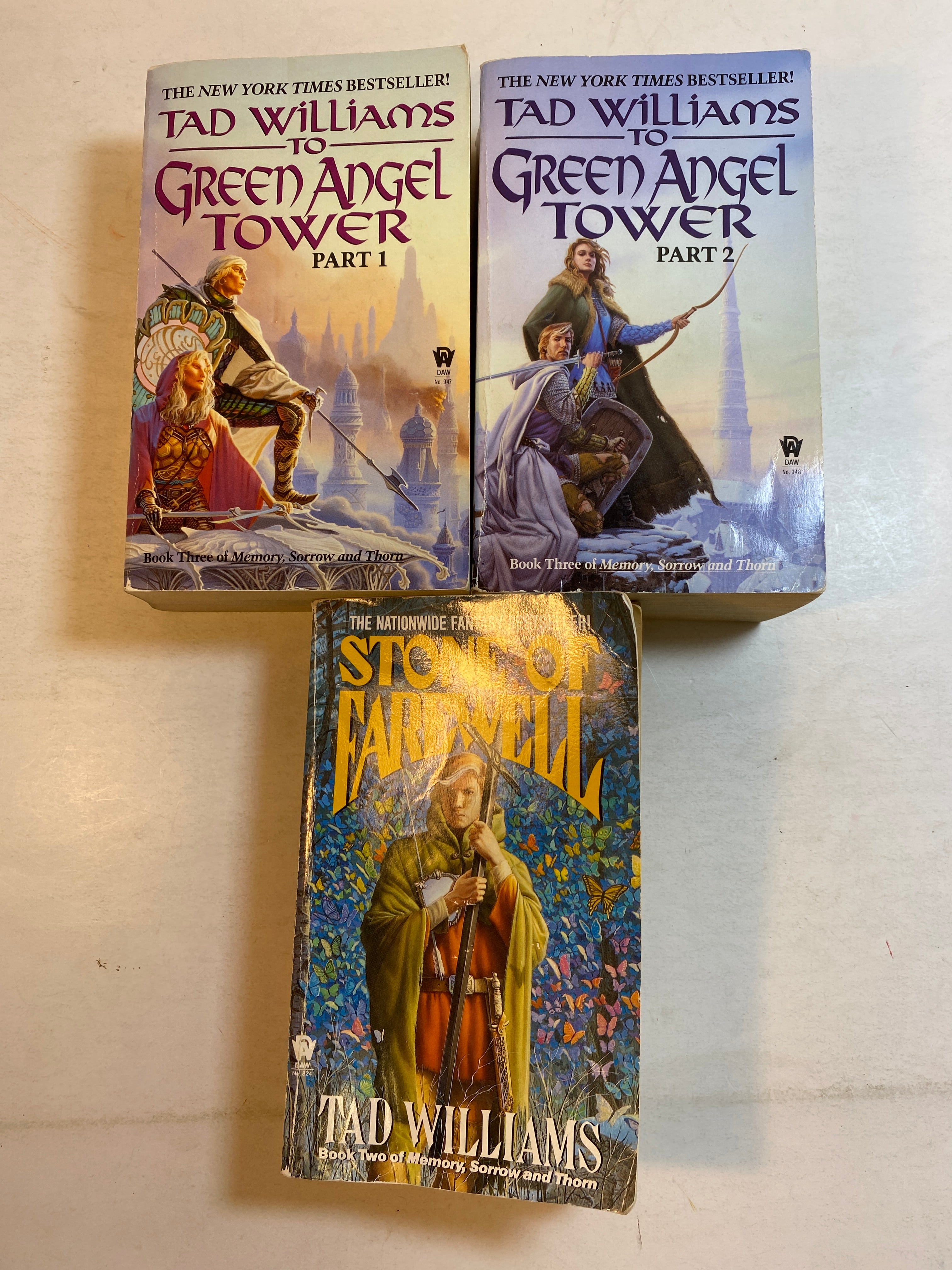 Lot of 3 Tad Williams Fantasy Sci Fi Paperbacks 1991-1994