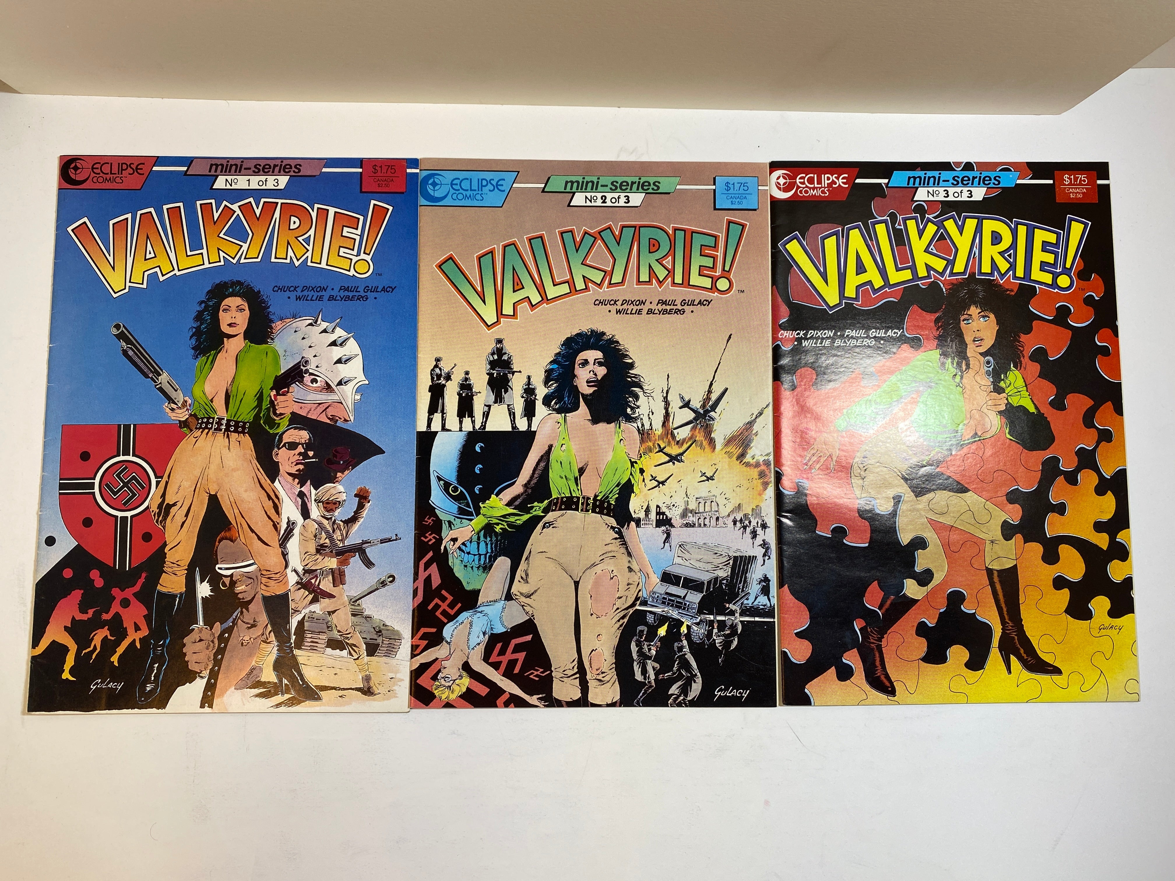 Lot of 3 Valkyrie Mini Series Eclipse Comics 1987
