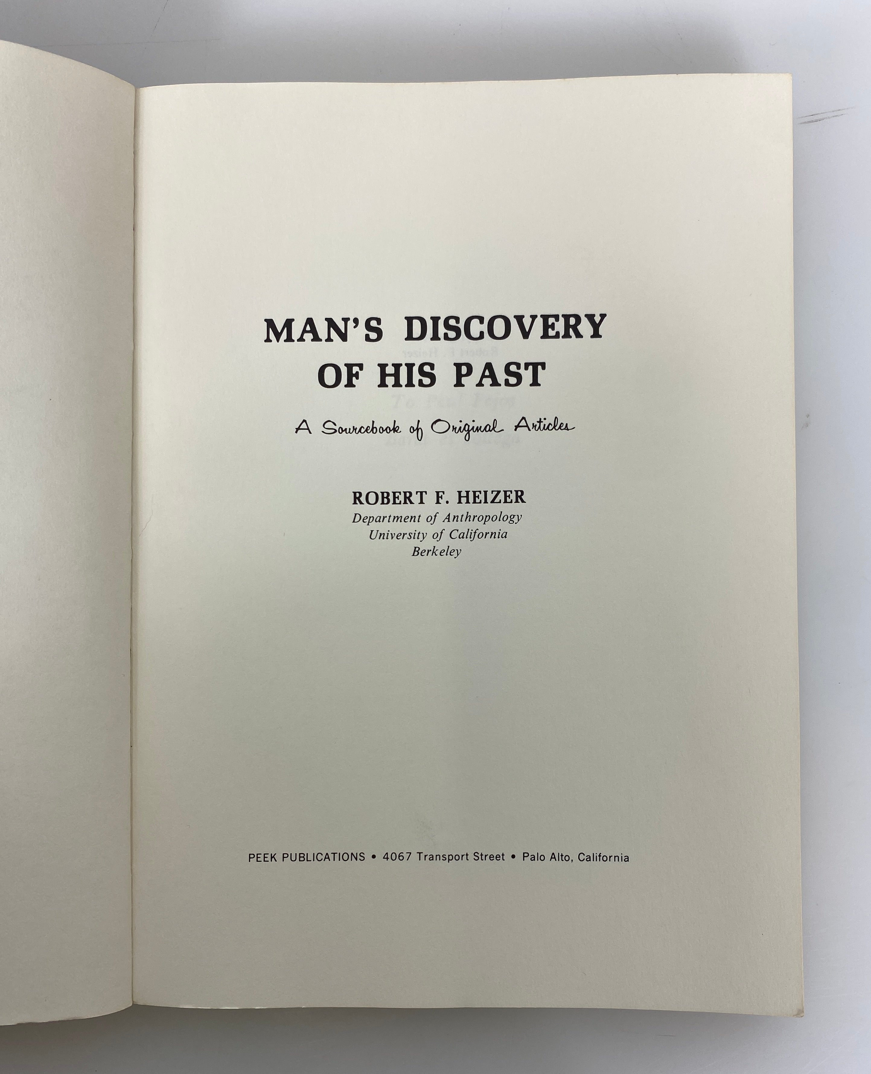 Lot of 3 Vintage Archaeology Books by Taylor/Heizer/Deetz 1967-71 SC