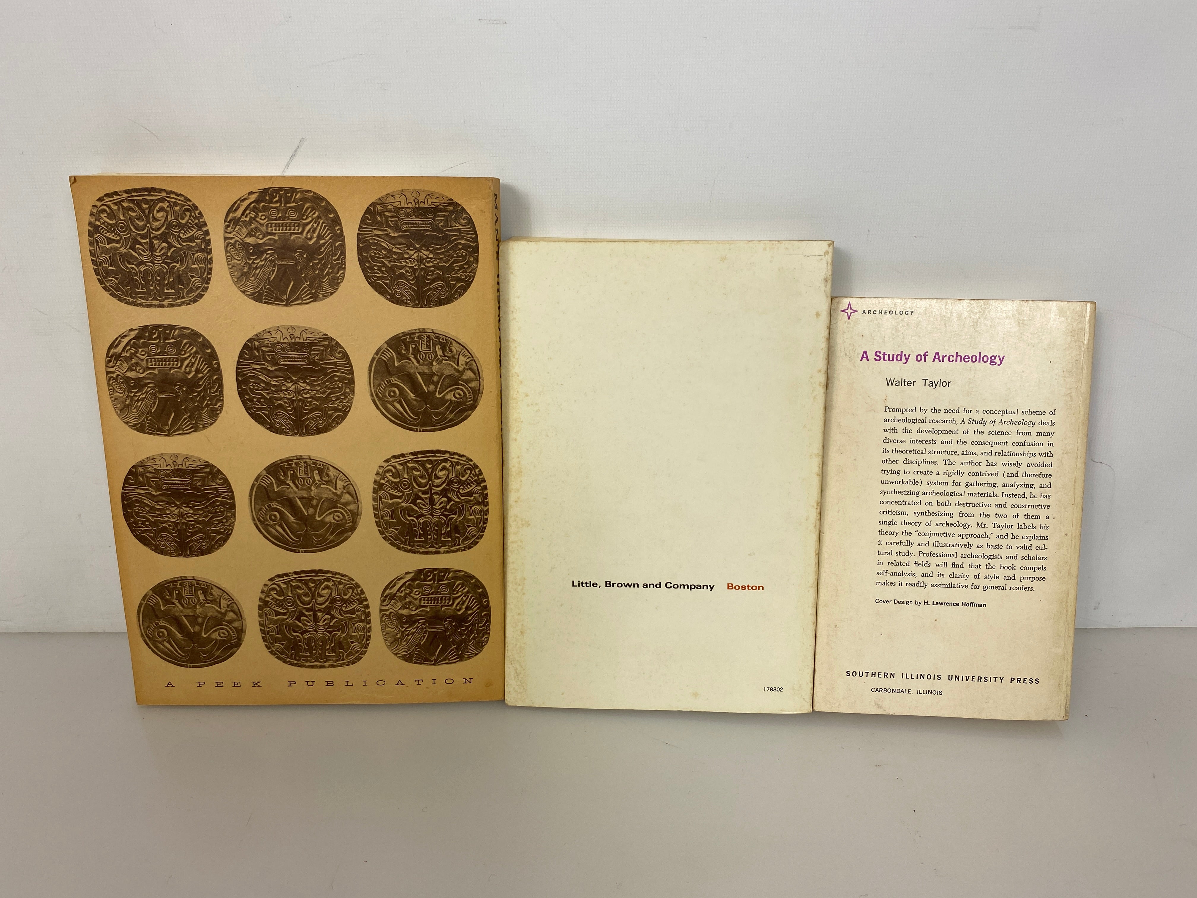 Lot of 3 Vintage Archaeology Books by Taylor/Heizer/Deetz 1967-71 SC