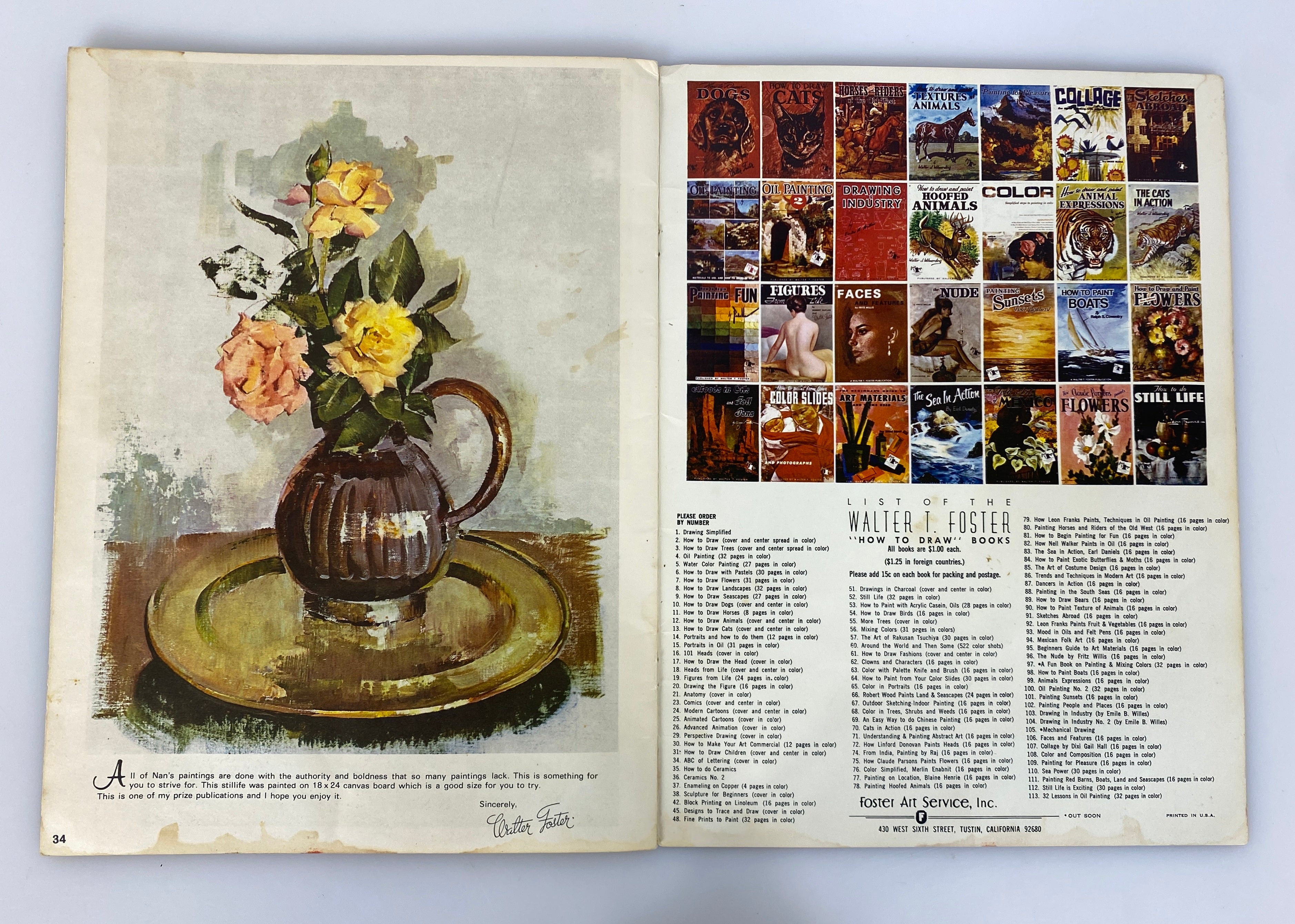 Lot of 3 Vintage Walter T. Foster: How to Draw Trees/Still Life/Oil Painting SC