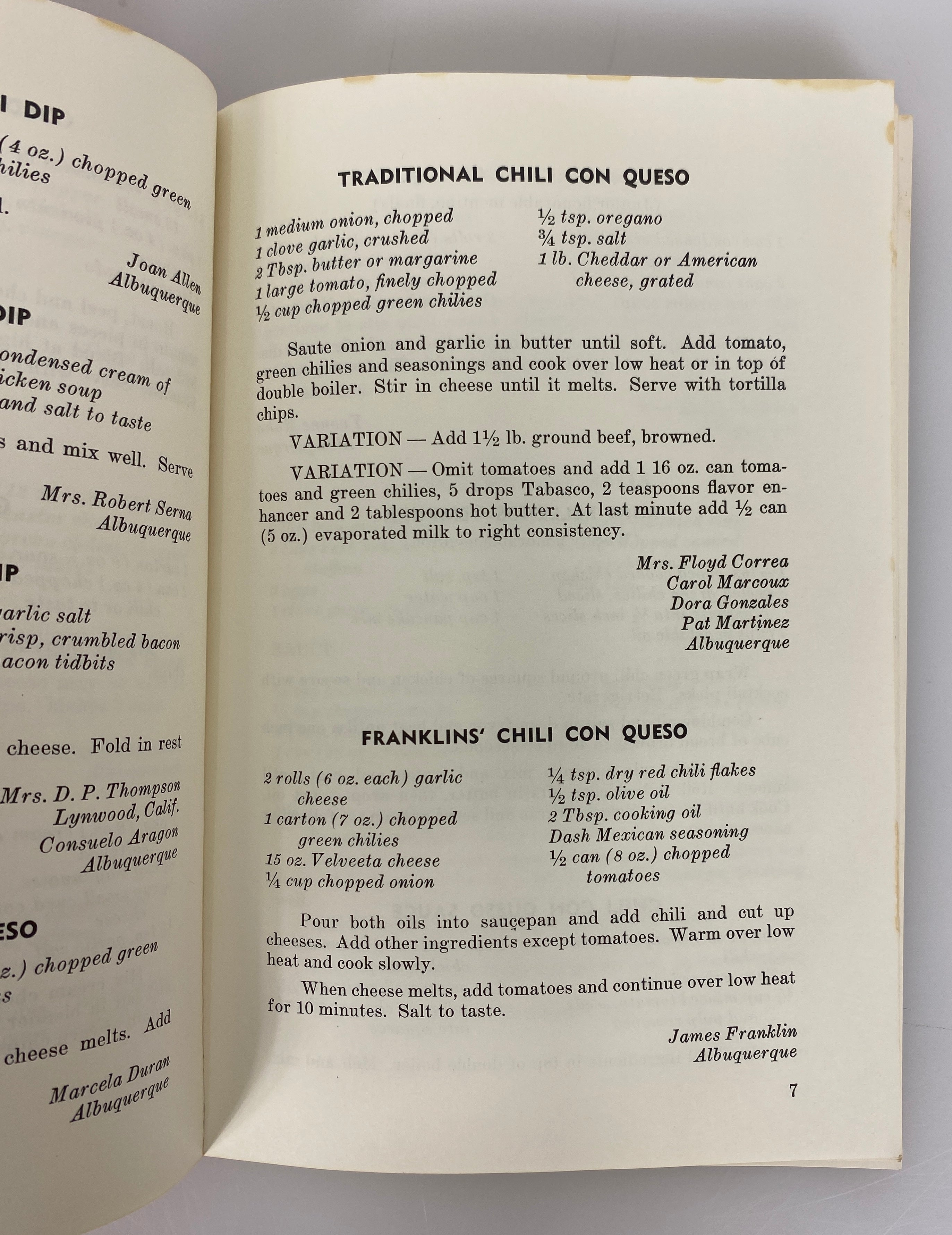 Lot of 3 Vtg Recipe Books: Southwest/Great Green Chili/Mexican Cooking SC