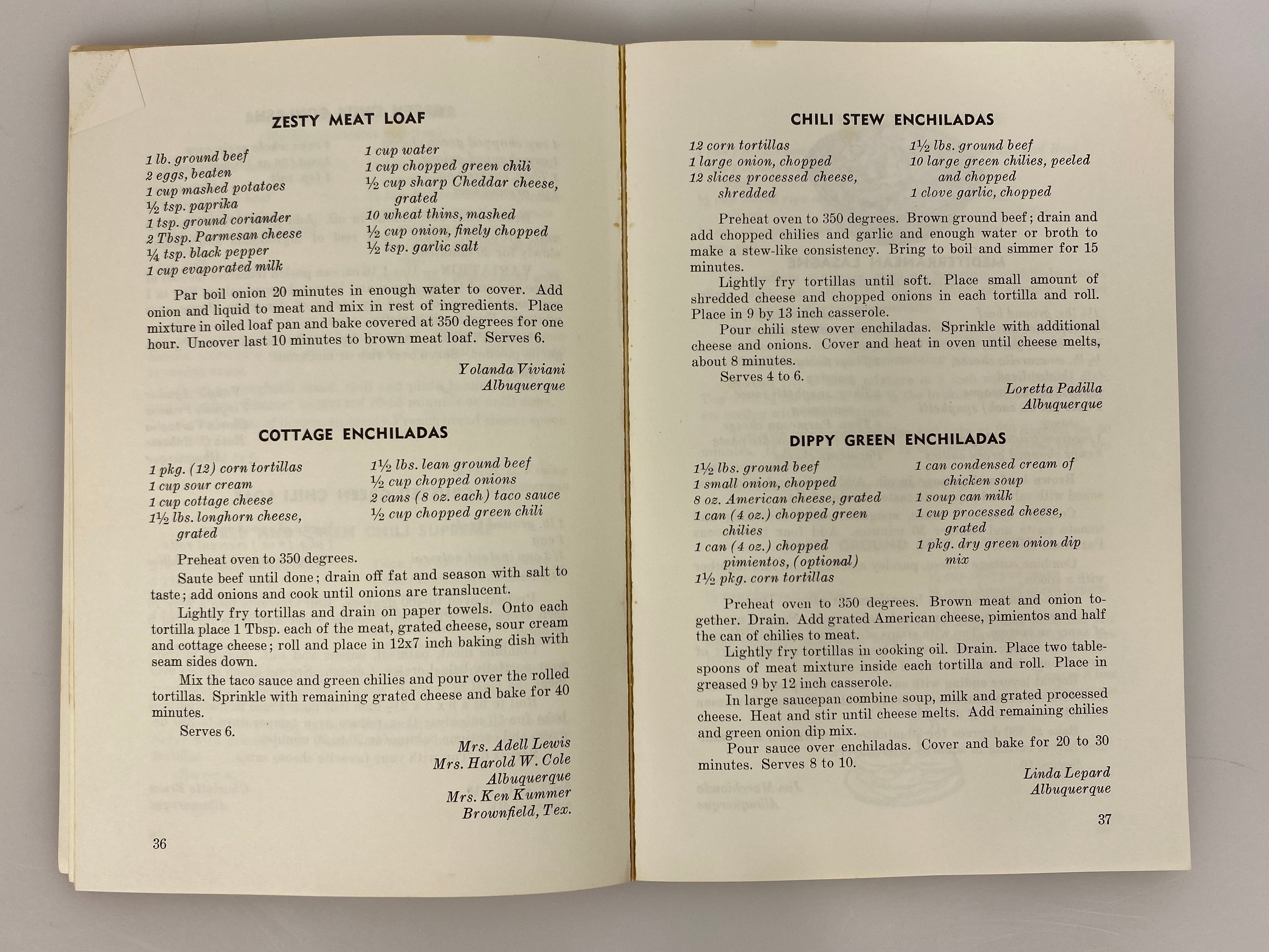 Lot of 3 Vtg Recipe Books: Southwest/Great Green Chili/Mexican Cooking SC