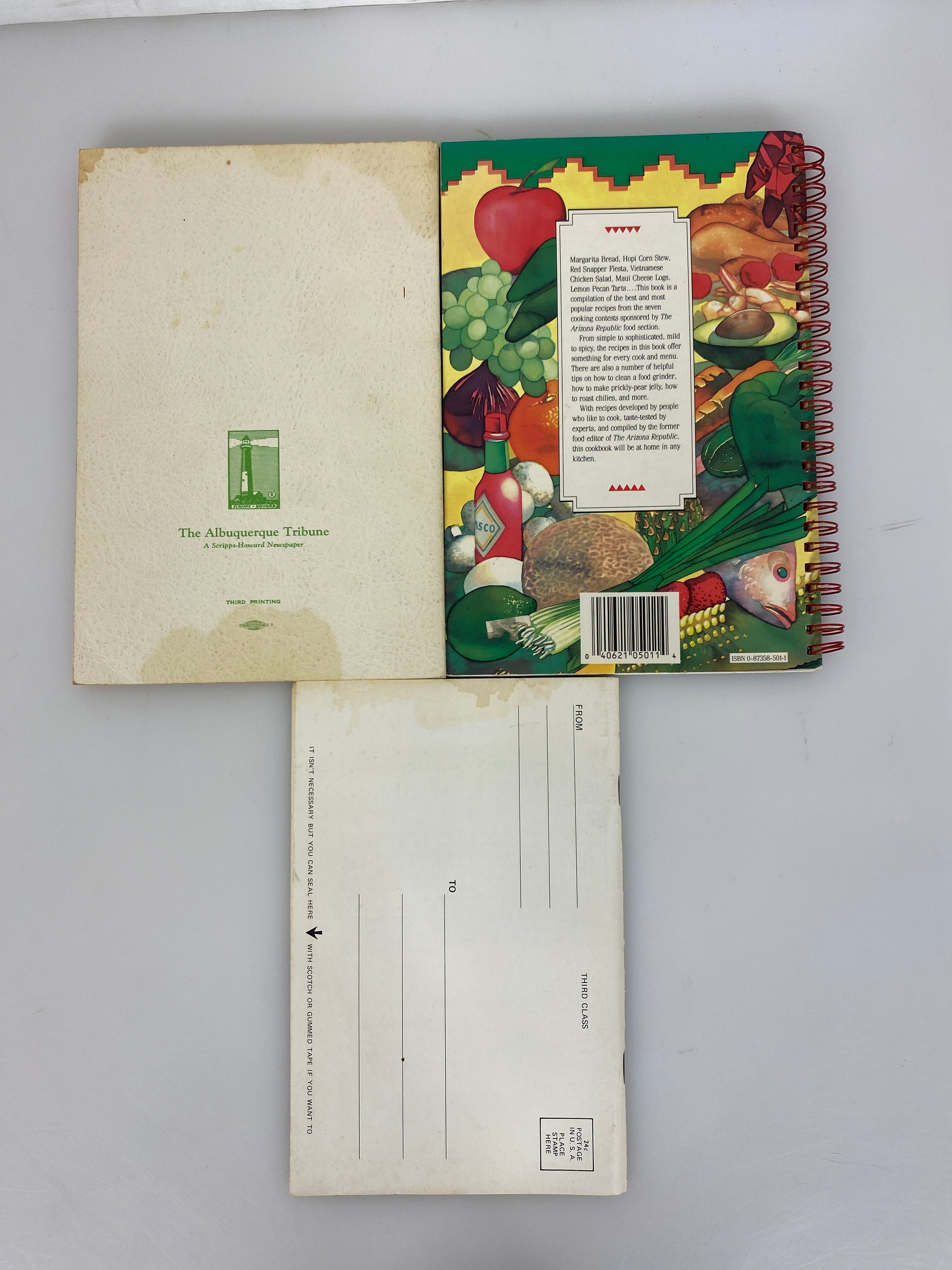 Lot of 3 Vtg Recipe Books: Southwest/Great Green Chili/Mexican Cooking SC