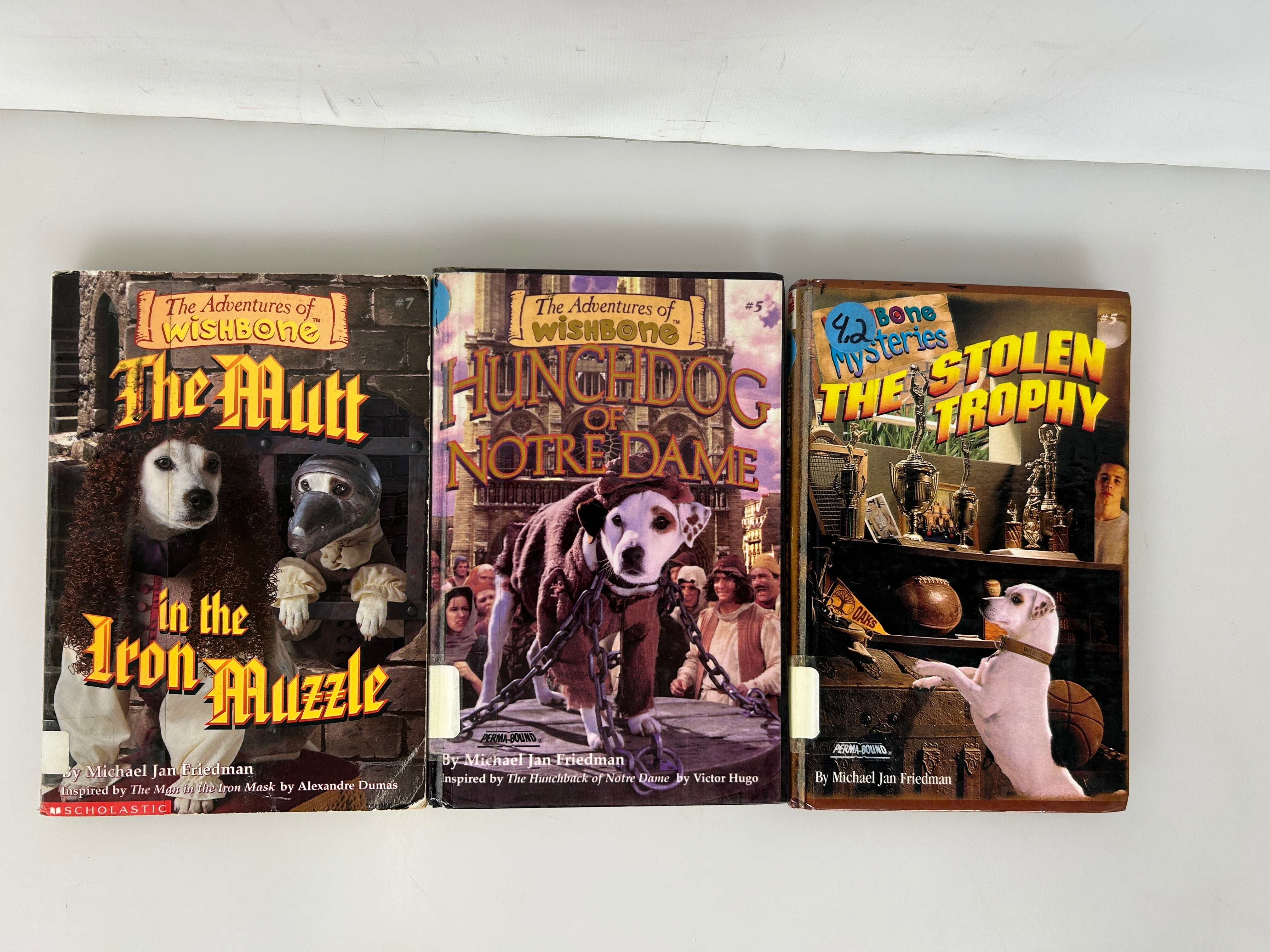 Lot of 3 Wishbone Adventures/Mysteries Stolen Trophy/Hunchdog/Iron Muzzle Ex-Lib