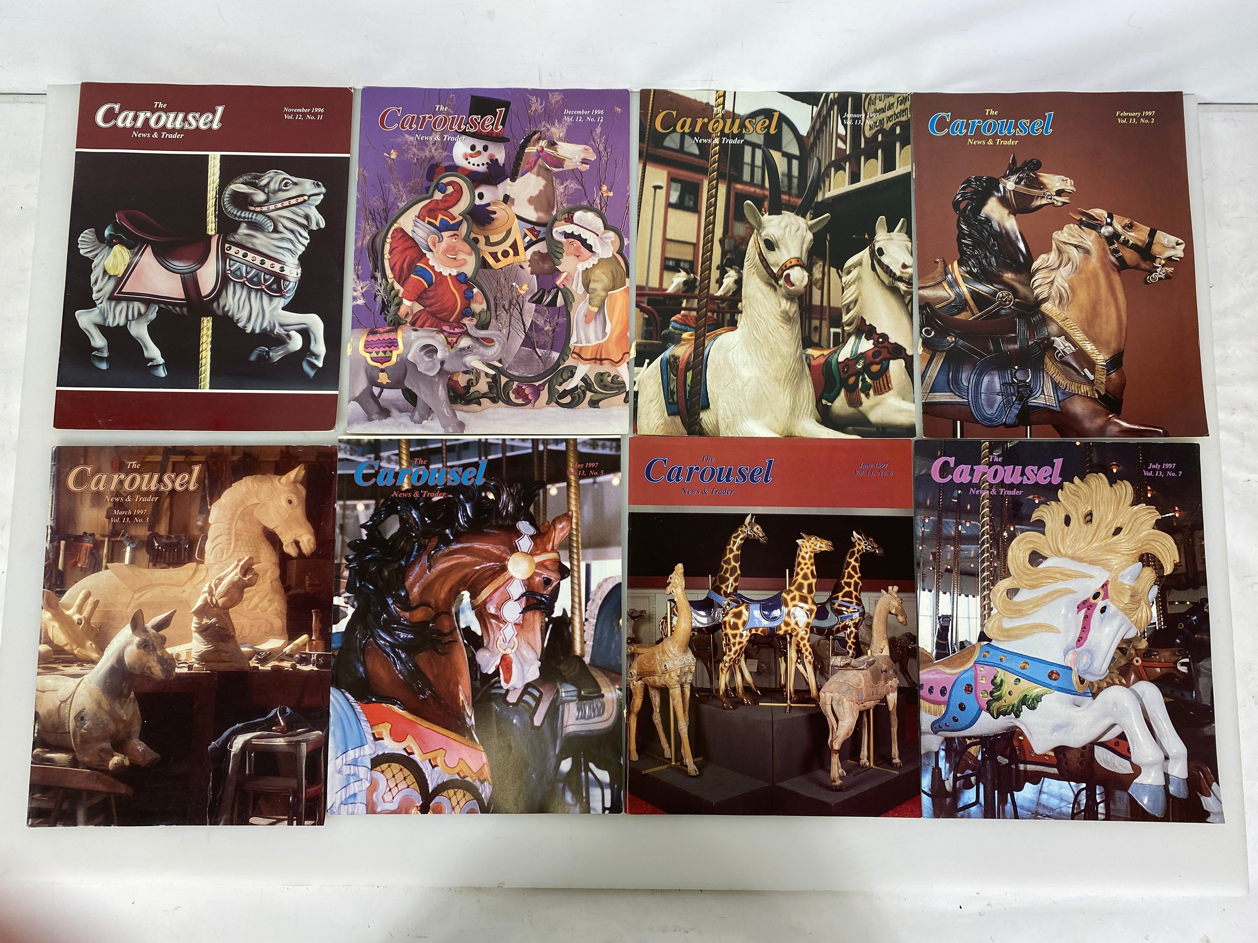 Lot of 34 Carousel Trader and News Bulletin/Magazine 1996-2001