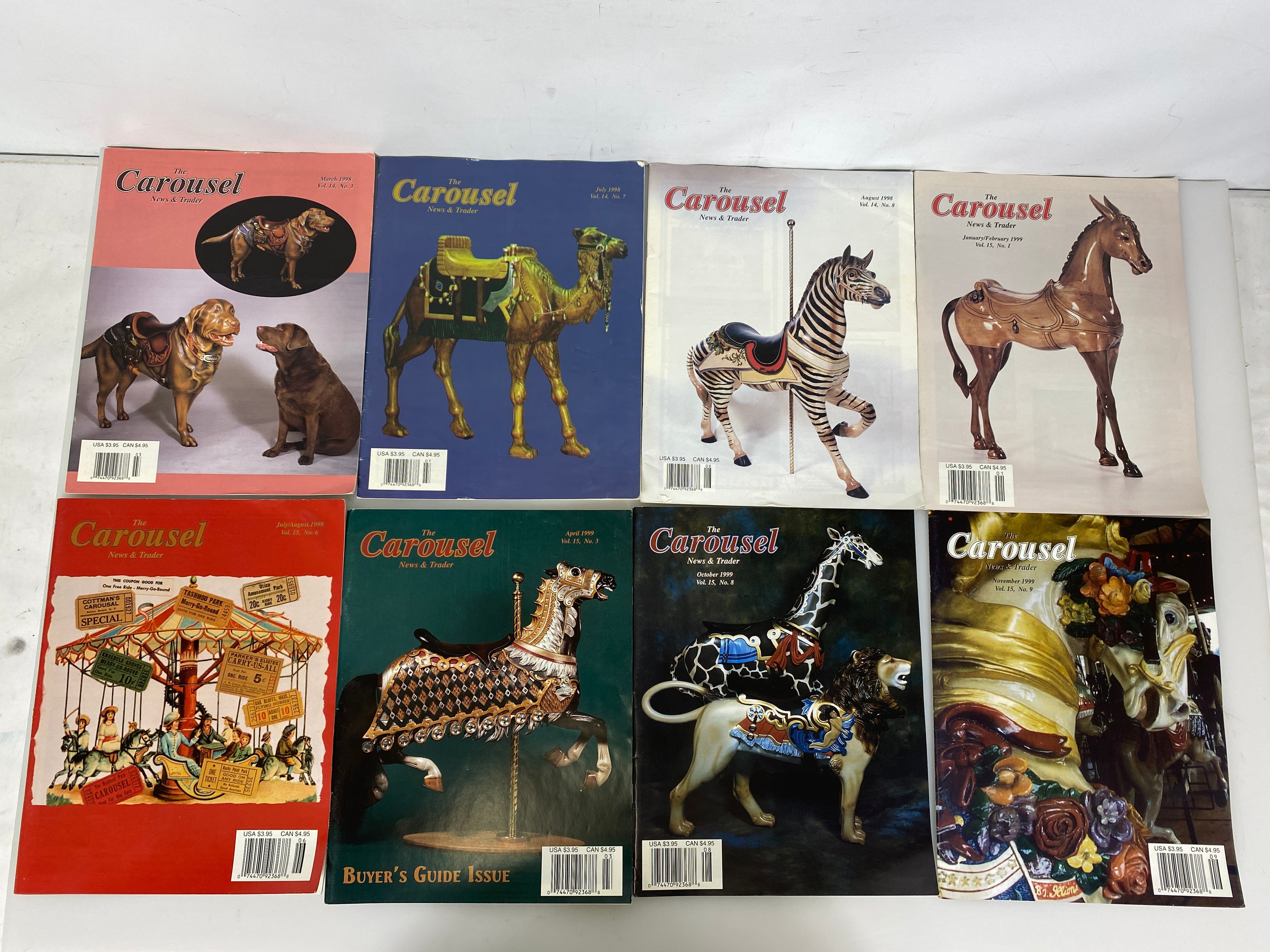 Lot of 34 Carousel Trader and News Bulletin/Magazine 1996-2001