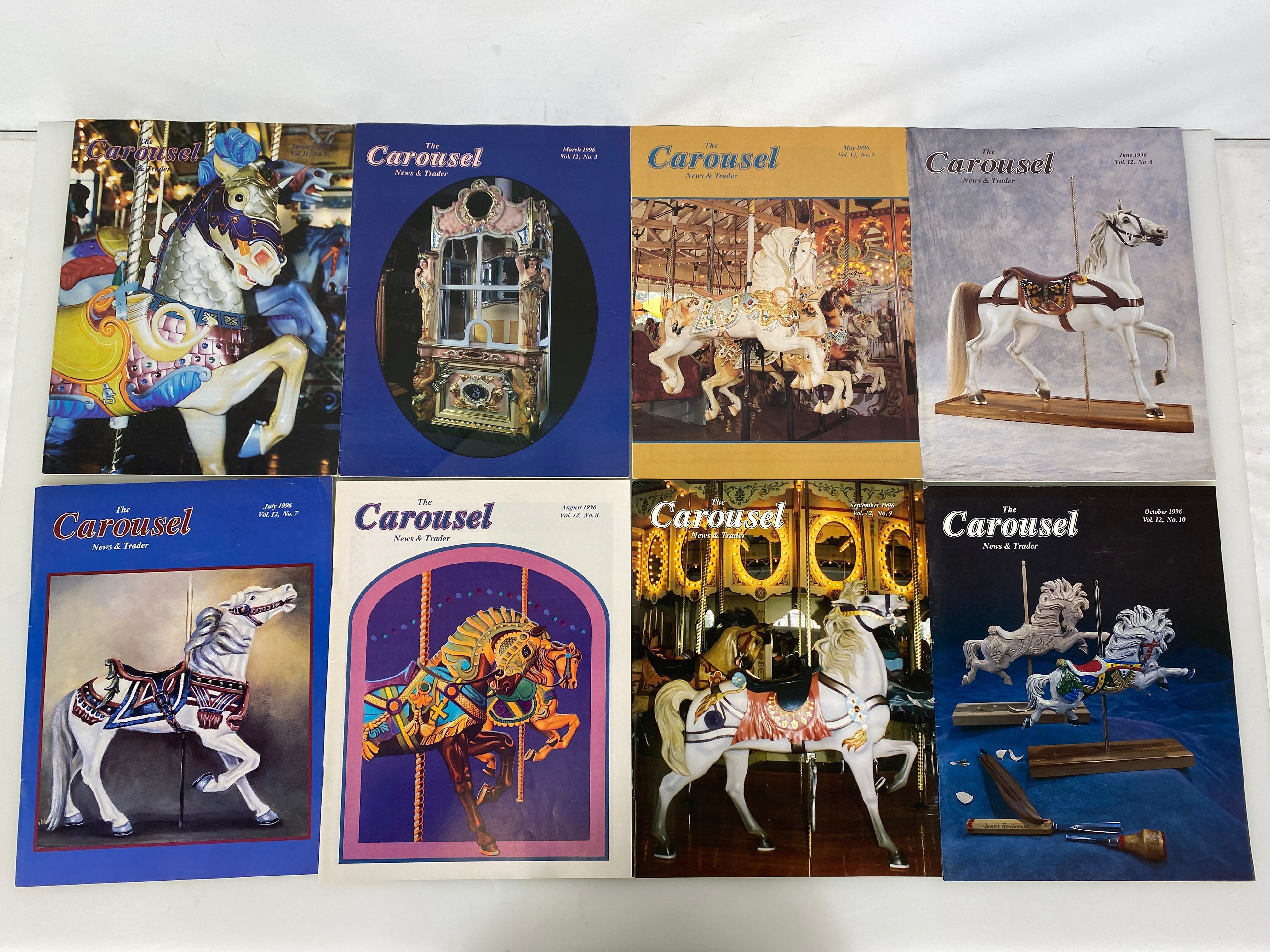 Lot of 34 Carousel Trader and News Bulletin/Magazine 1996-2001