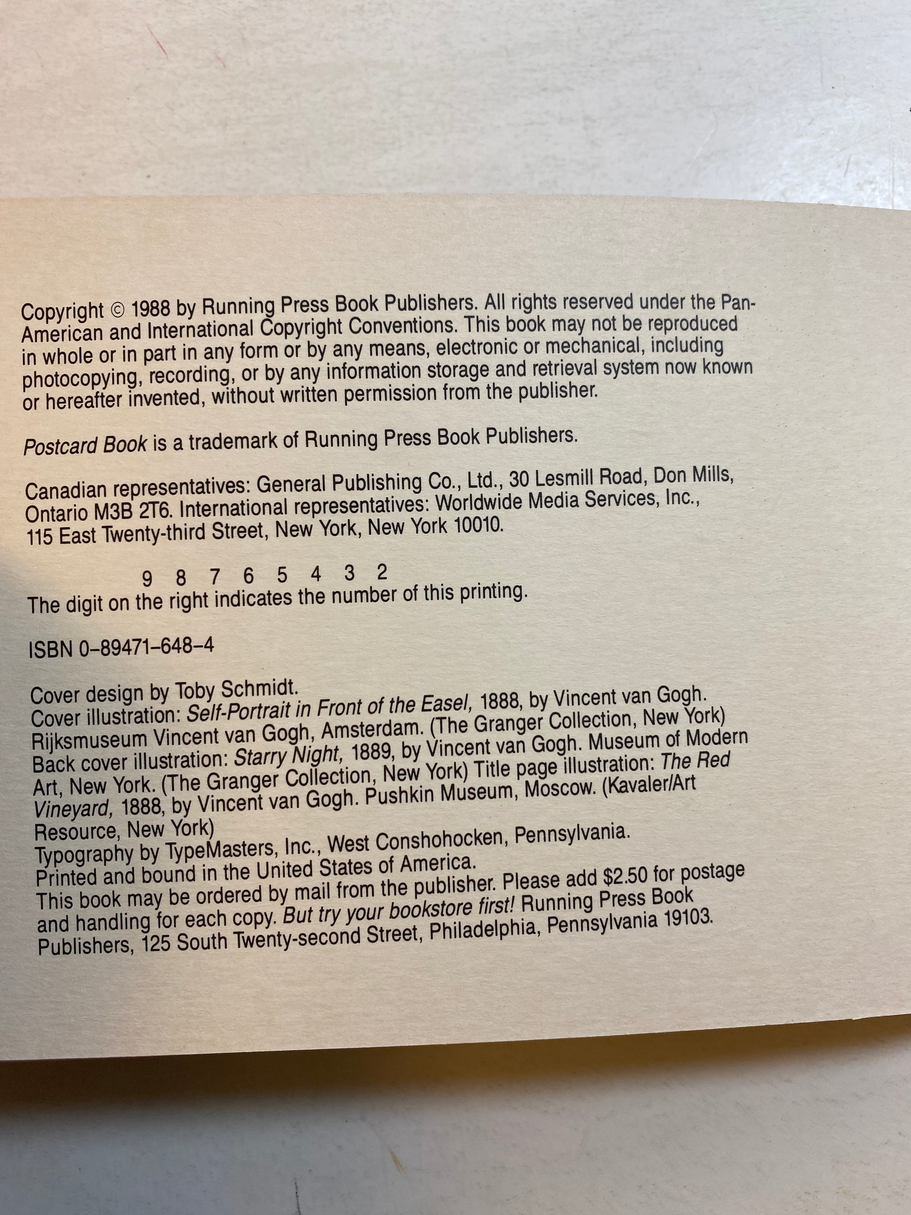 Lot of 4 Art Postcard Books Van Gogh Gaugin Renoir National Gallery