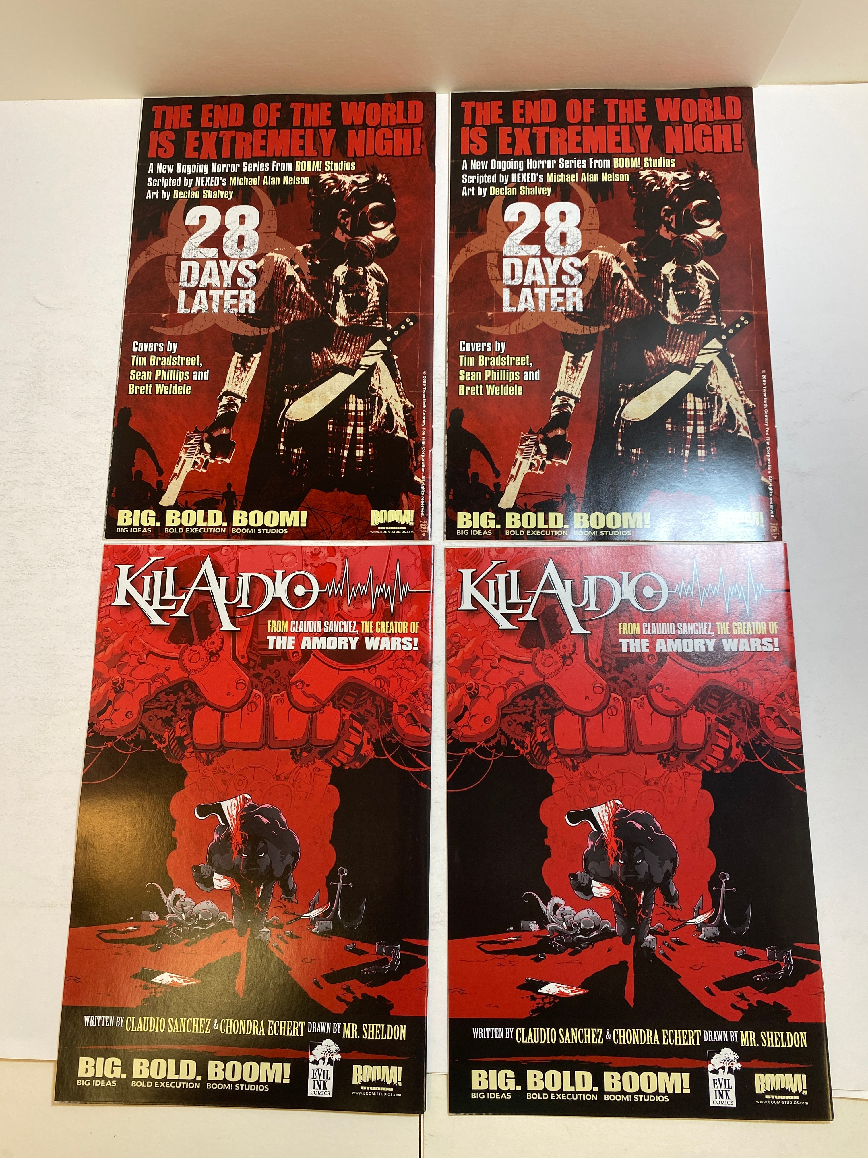 Lot of 4 Die Hard Year 1 Comics Boom Studios 2009