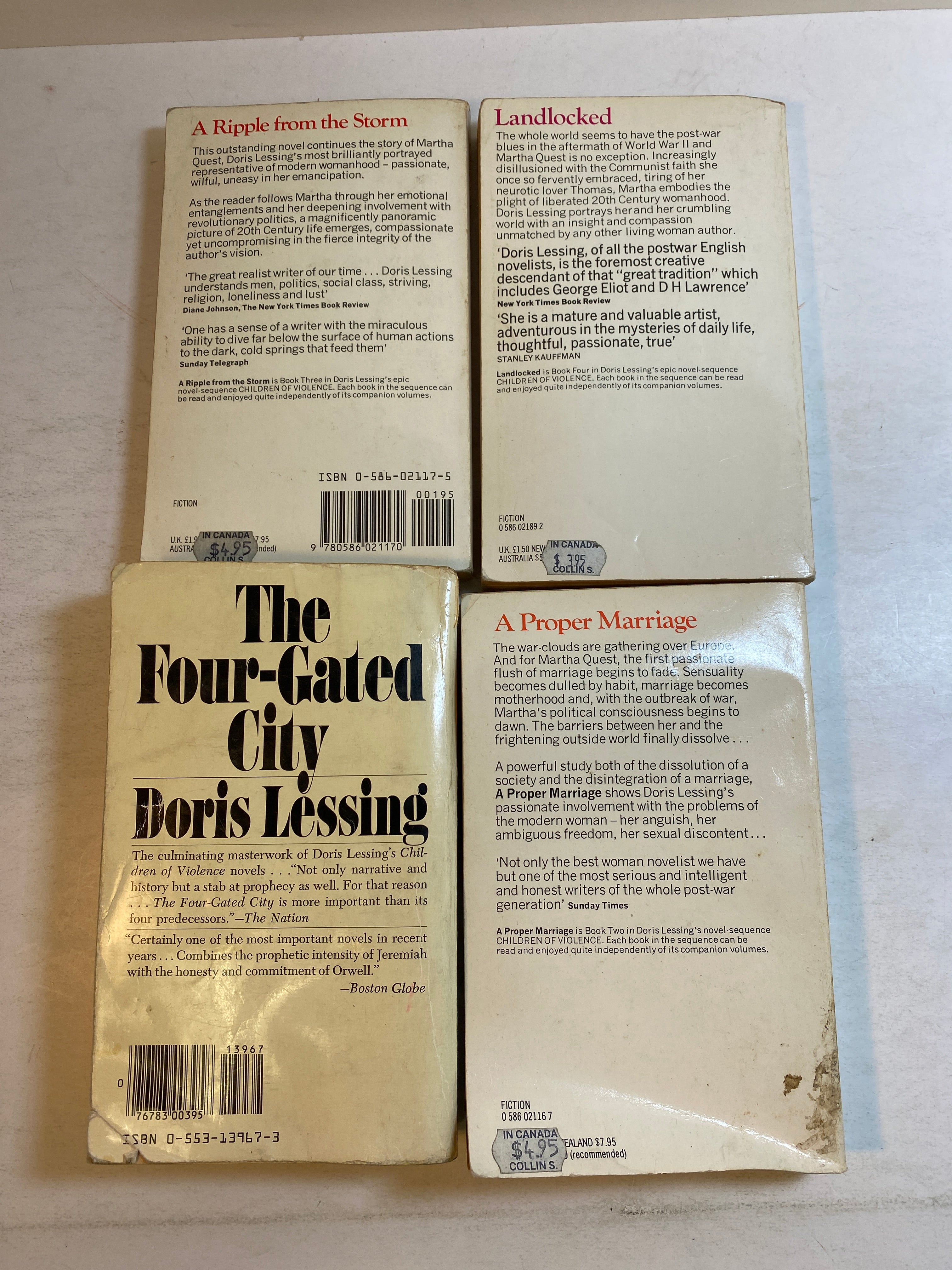 Lot of 4 Doris Lessing paperbacks 1980-1982