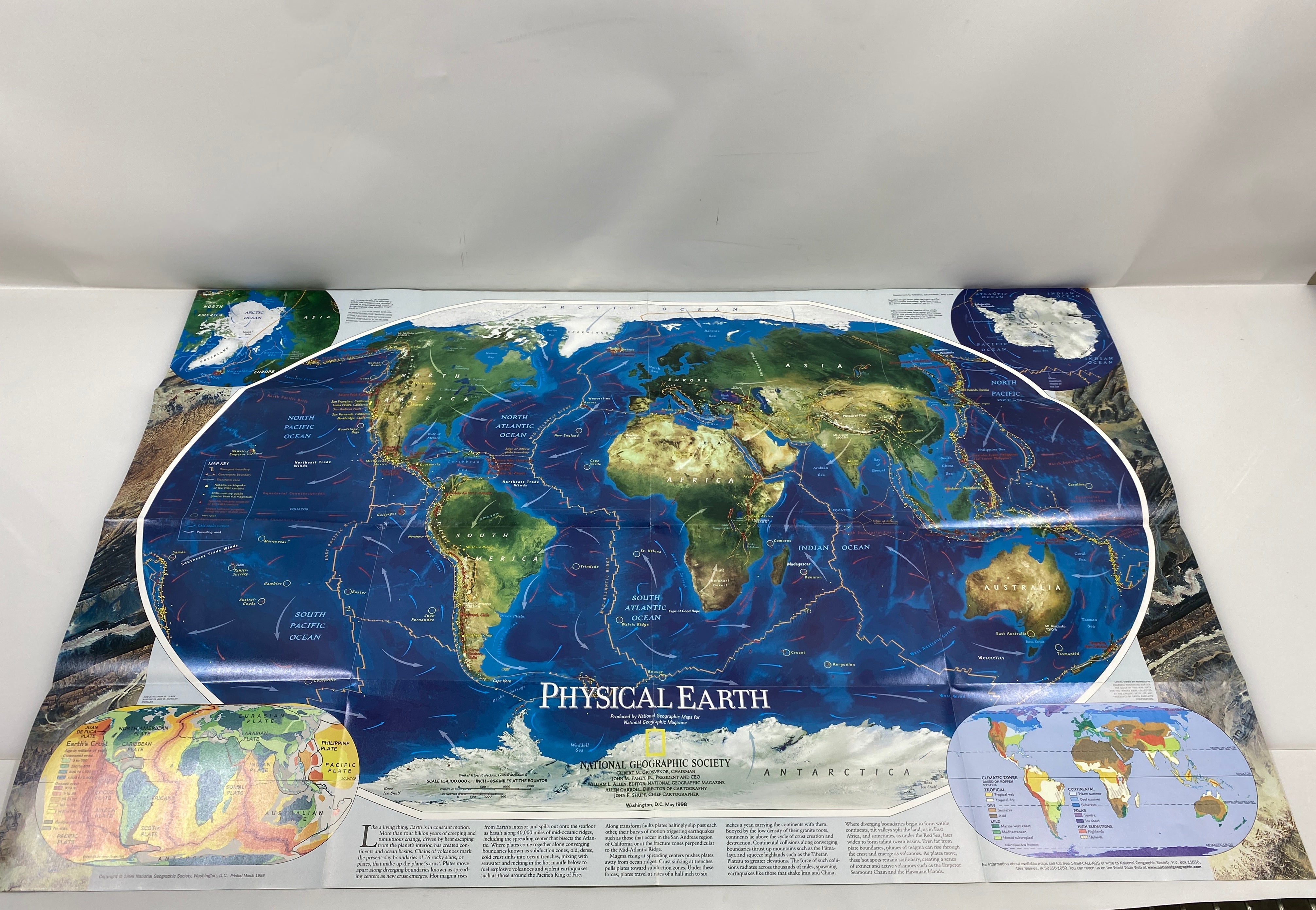 Lot of 4 Double Sided Nat Geo Millennium in Maps 1998-1999