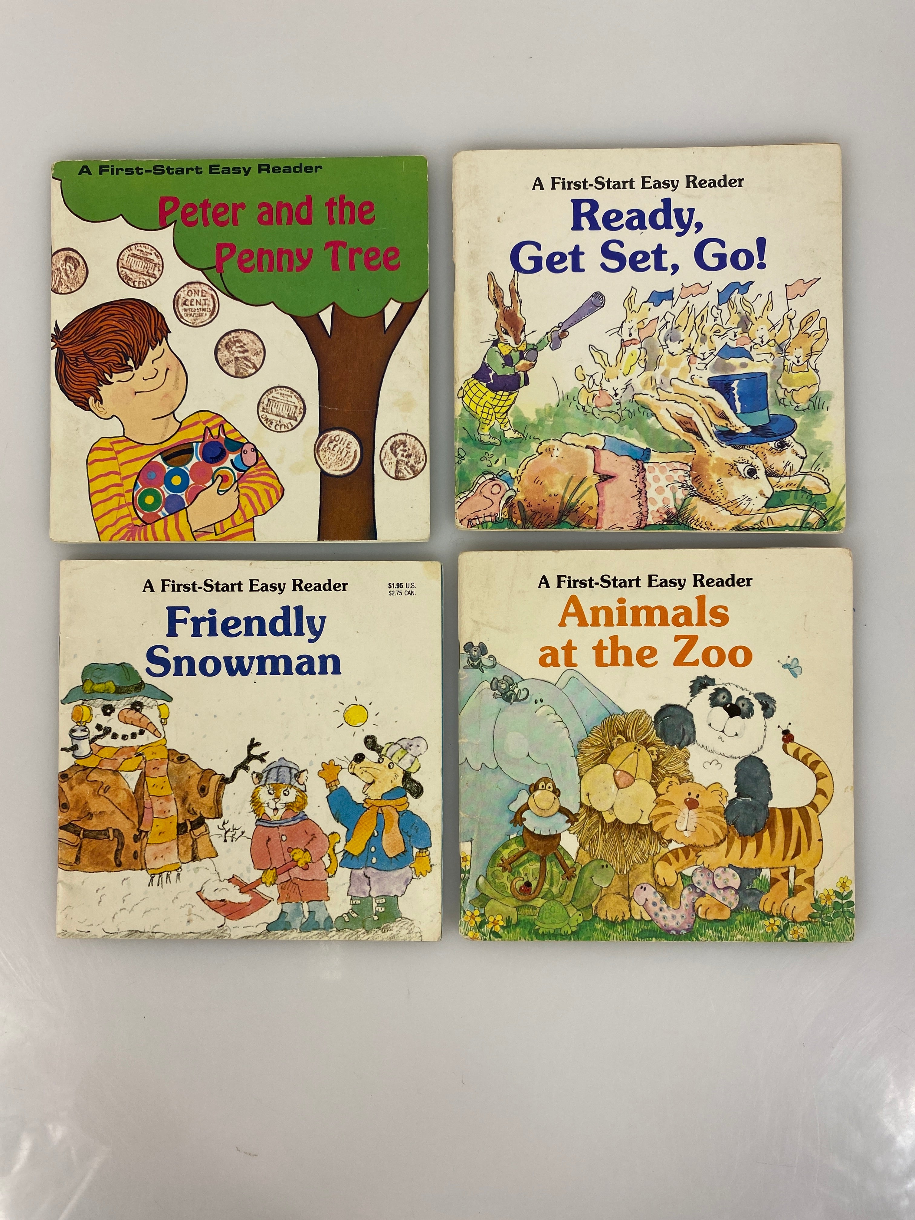 Lot of 4 First Start Easy Reader children's books SC 1970-1980