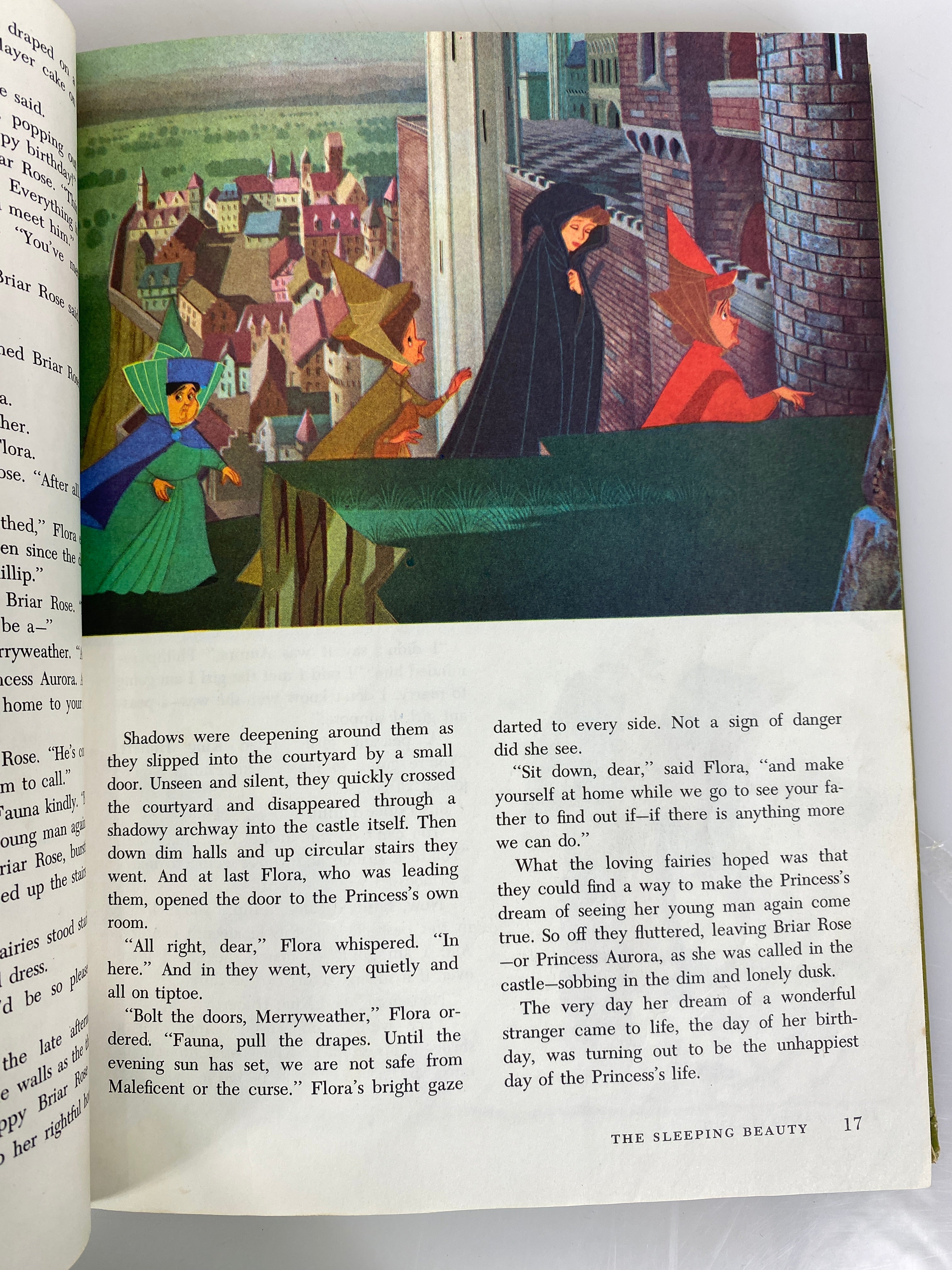 Lot of 4 Golden Disney Wonderful Worlds Books Fantasyland HC 1965