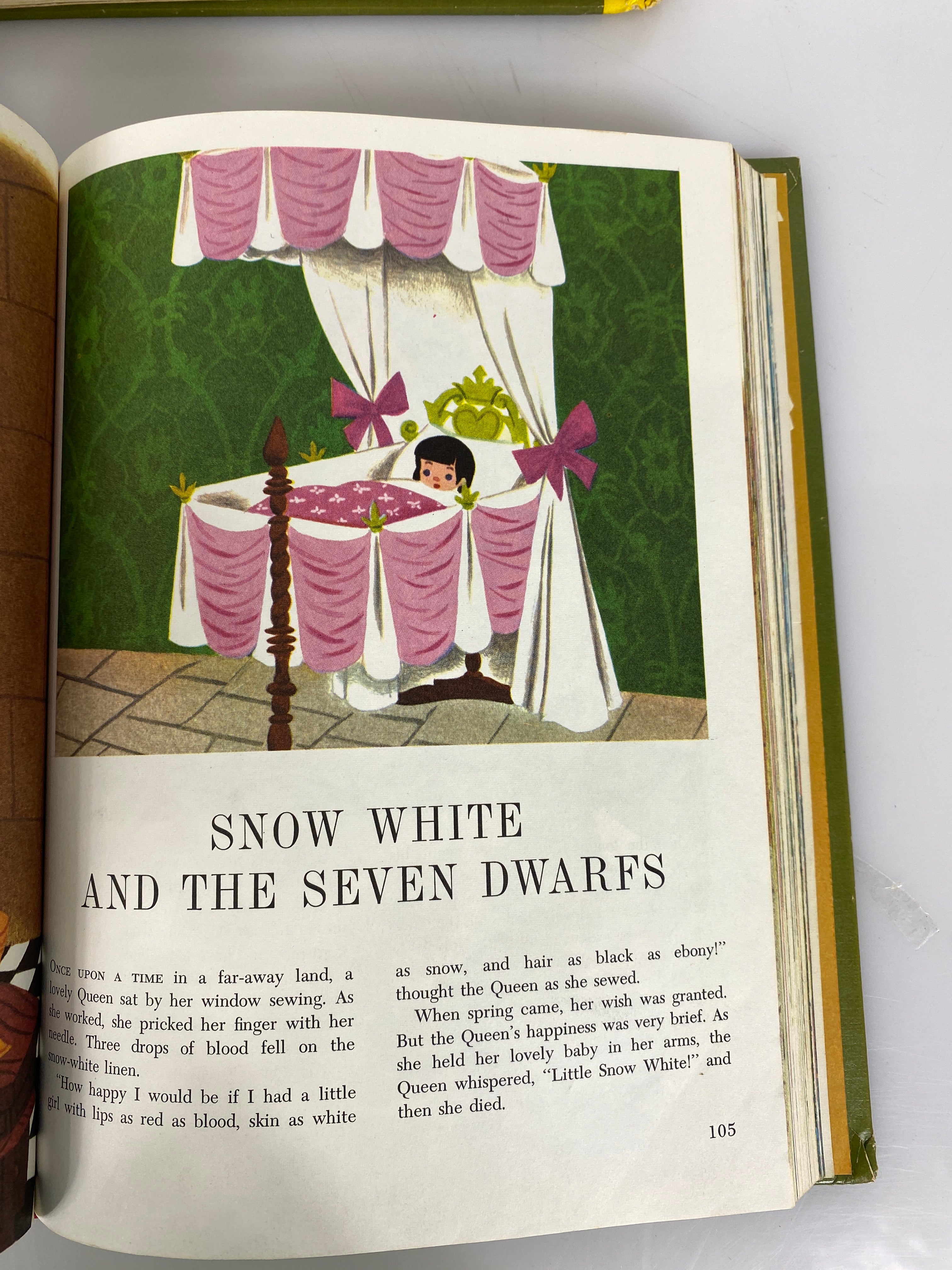 Lot of 4 Golden Disney Wonderful Worlds Books Fantasyland HC 1965