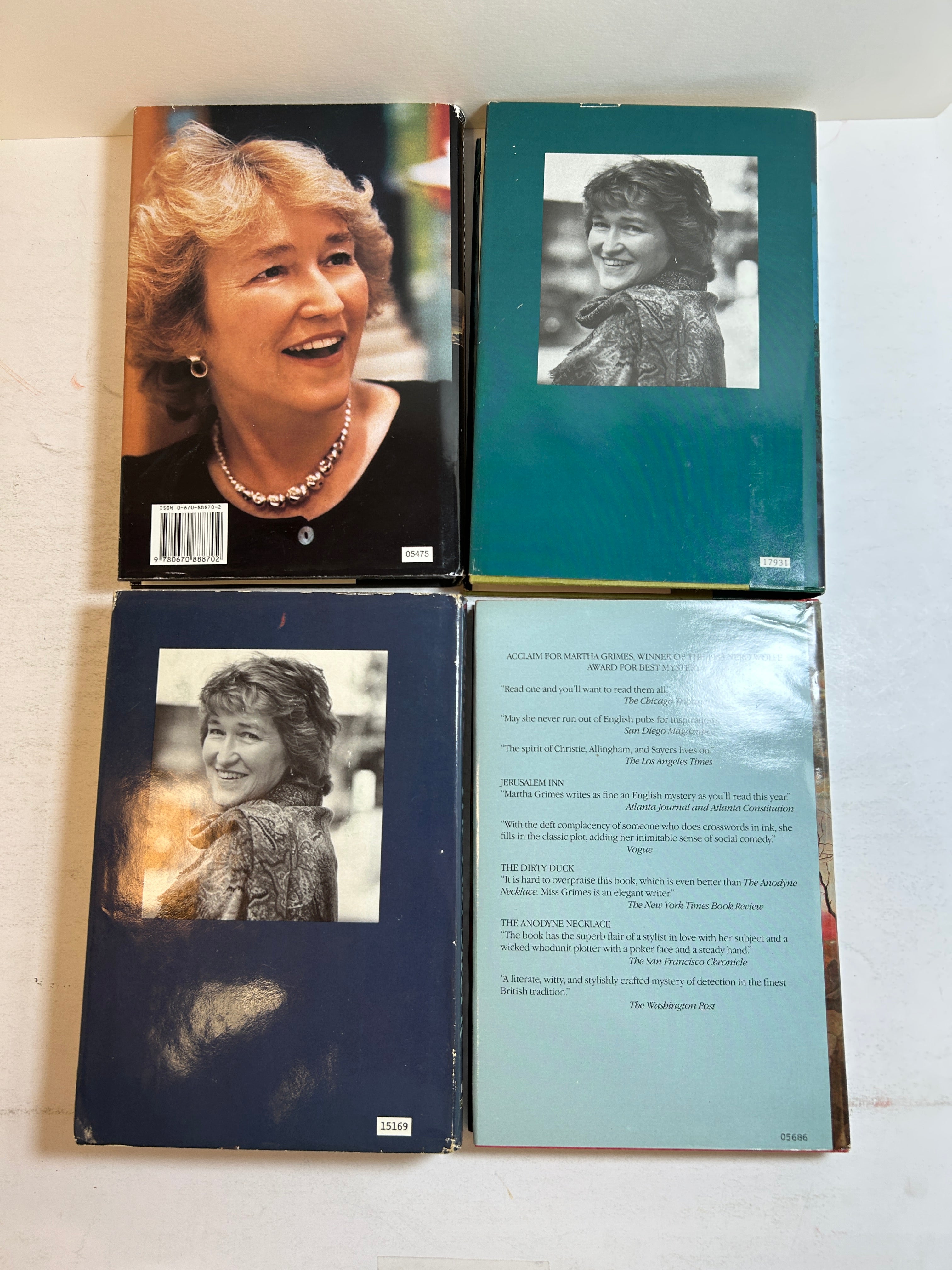 Lot of 4 Hardcover Martha Grimes Mysteries HCDJ
