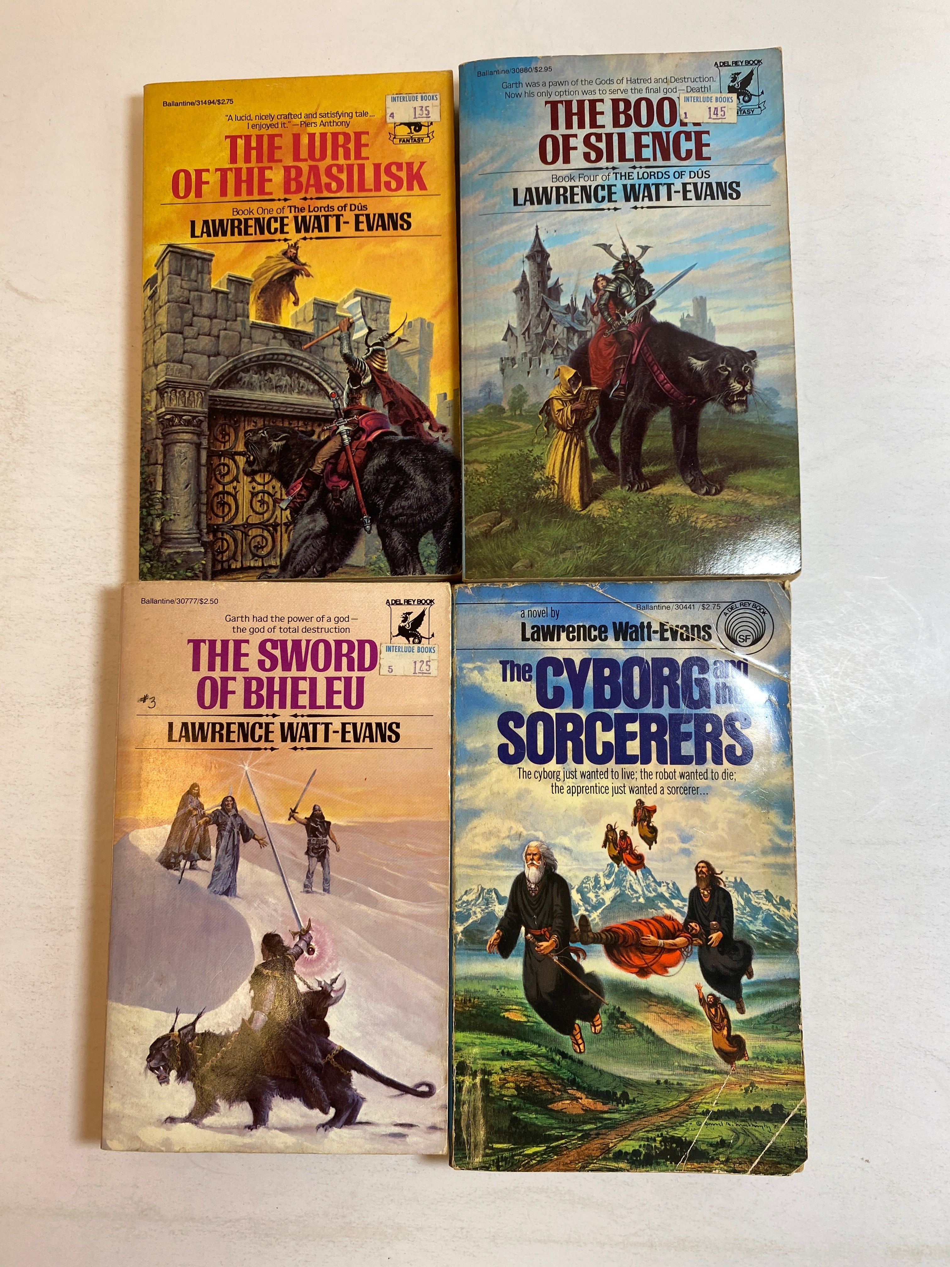 Lot of 4 Lawrence Watt-Evans Sci-Fi paperbacks 1980-1984