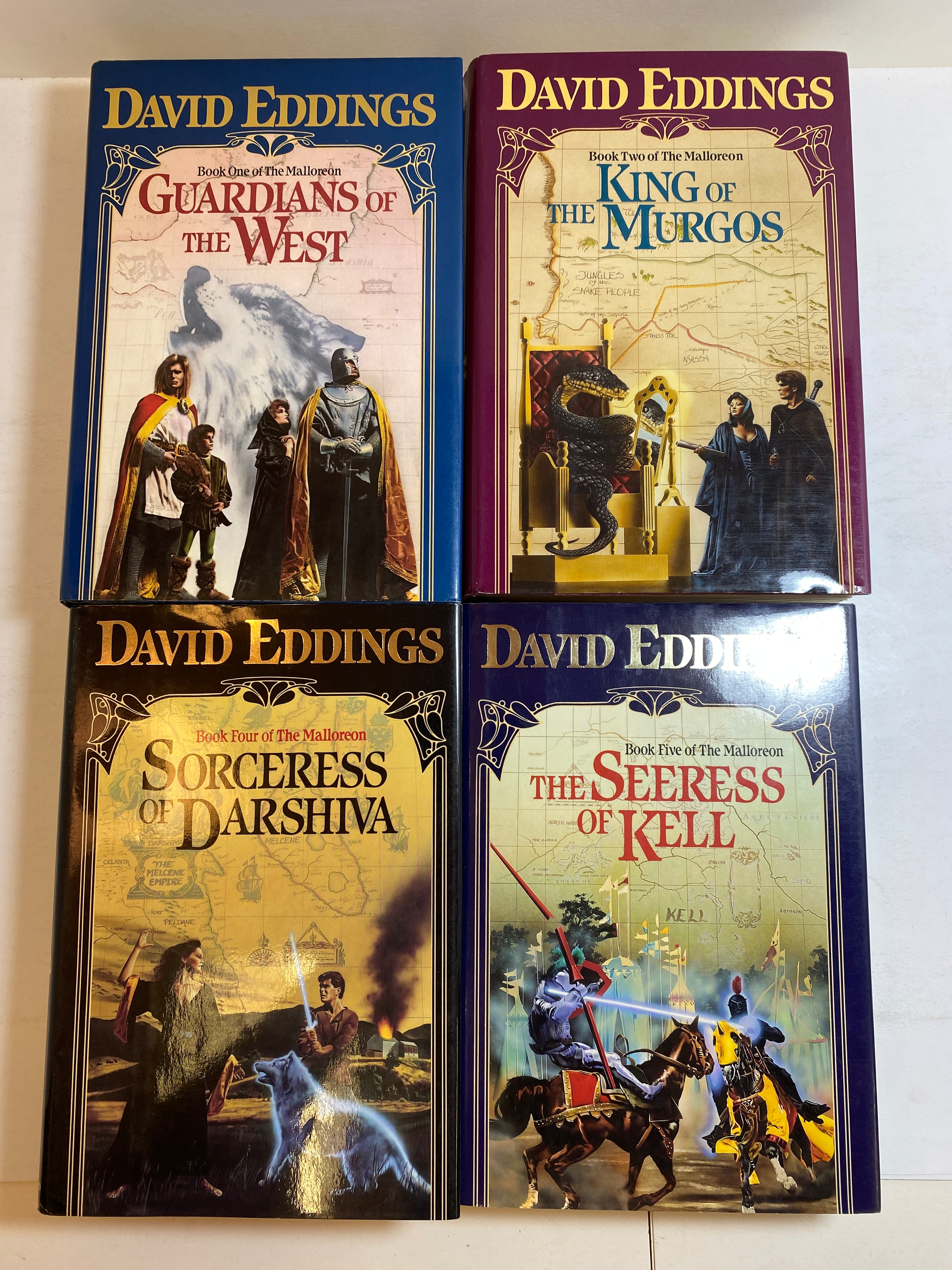 Lot of 4 Malloreon David Eddings HCDJ *First Editions*