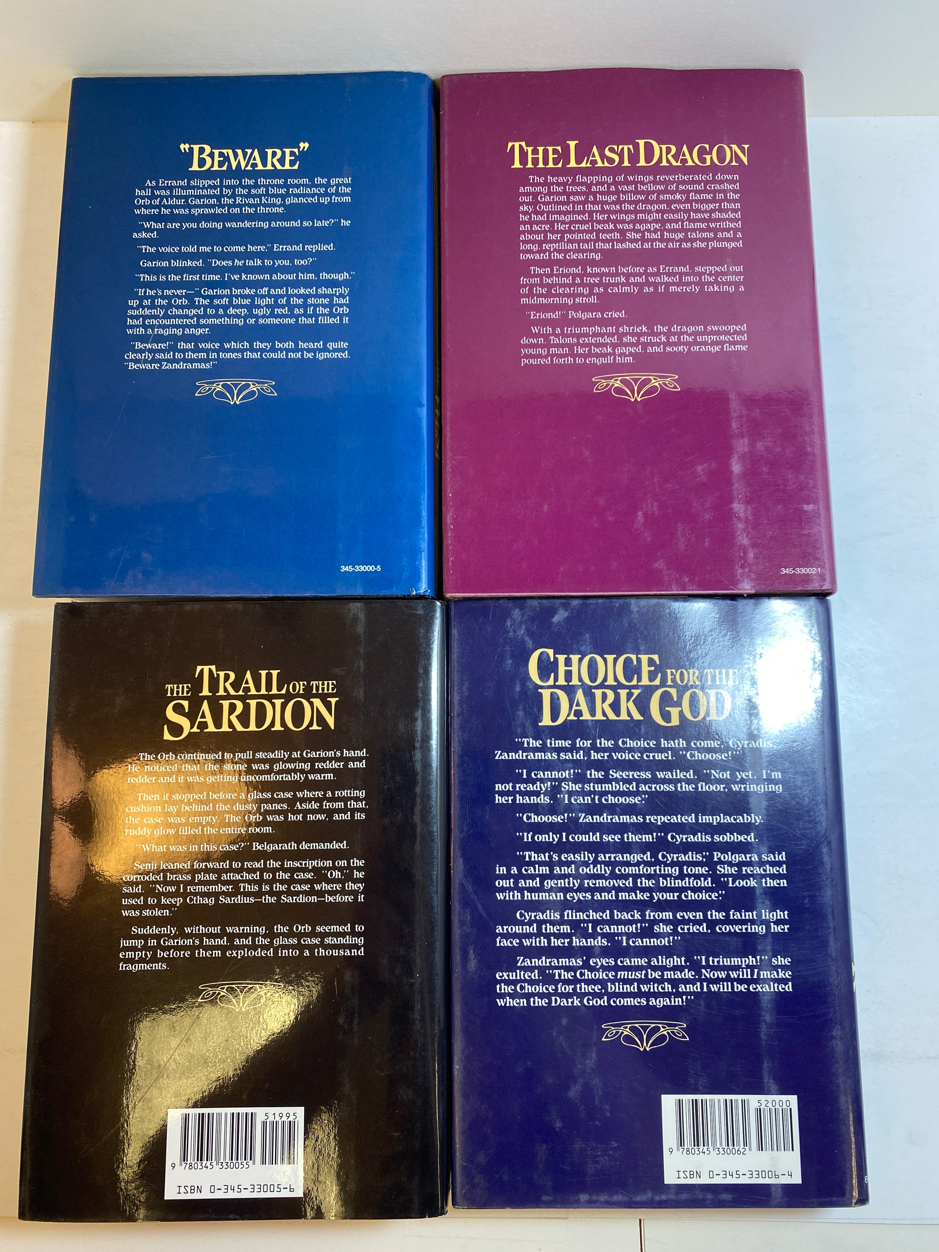 Lot of 4 Malloreon David Eddings HCDJ *First Editions*