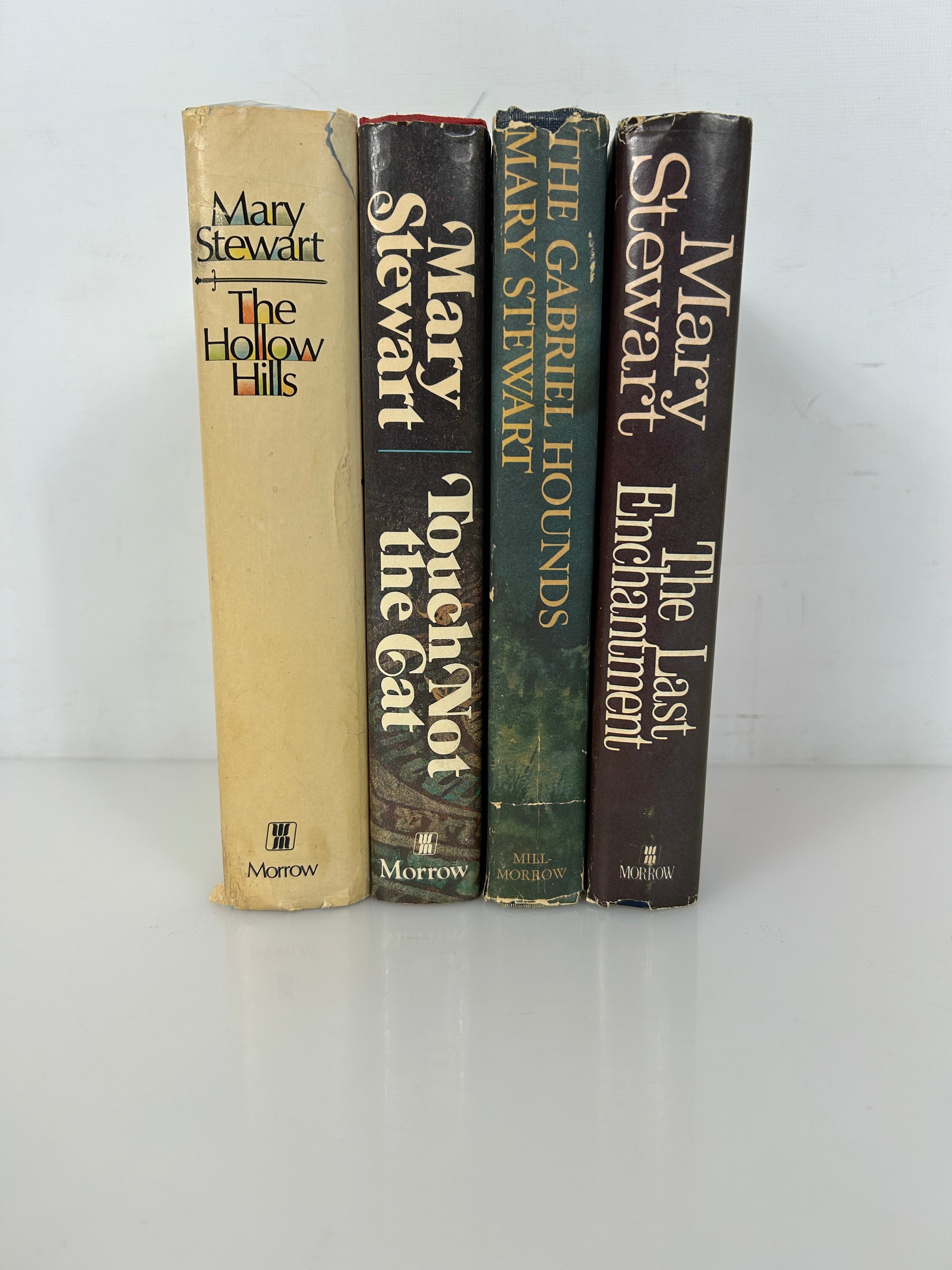 Lot of 4  Mary Stewart Book Club Editions HCDJ