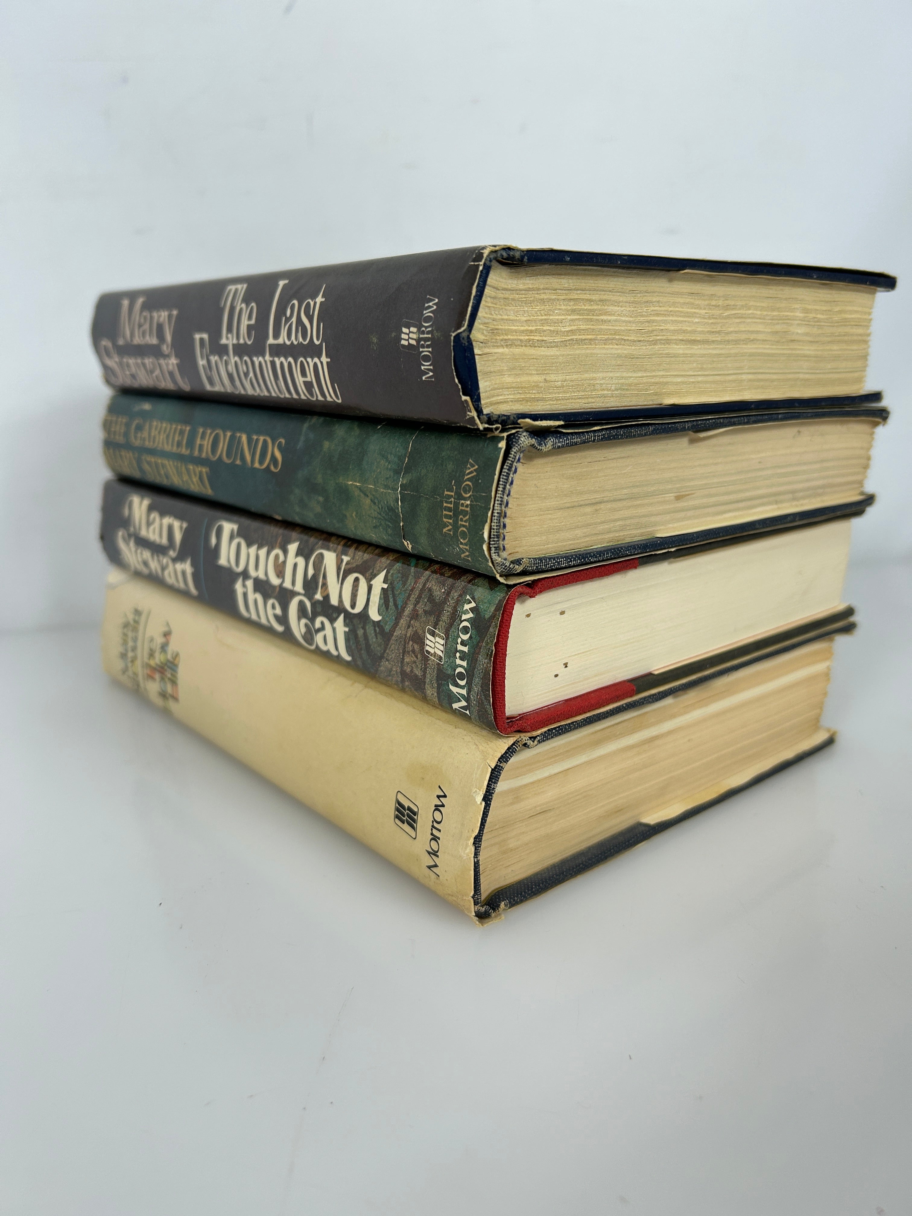 Lot of 4  Mary Stewart Book Club Editions HCDJ