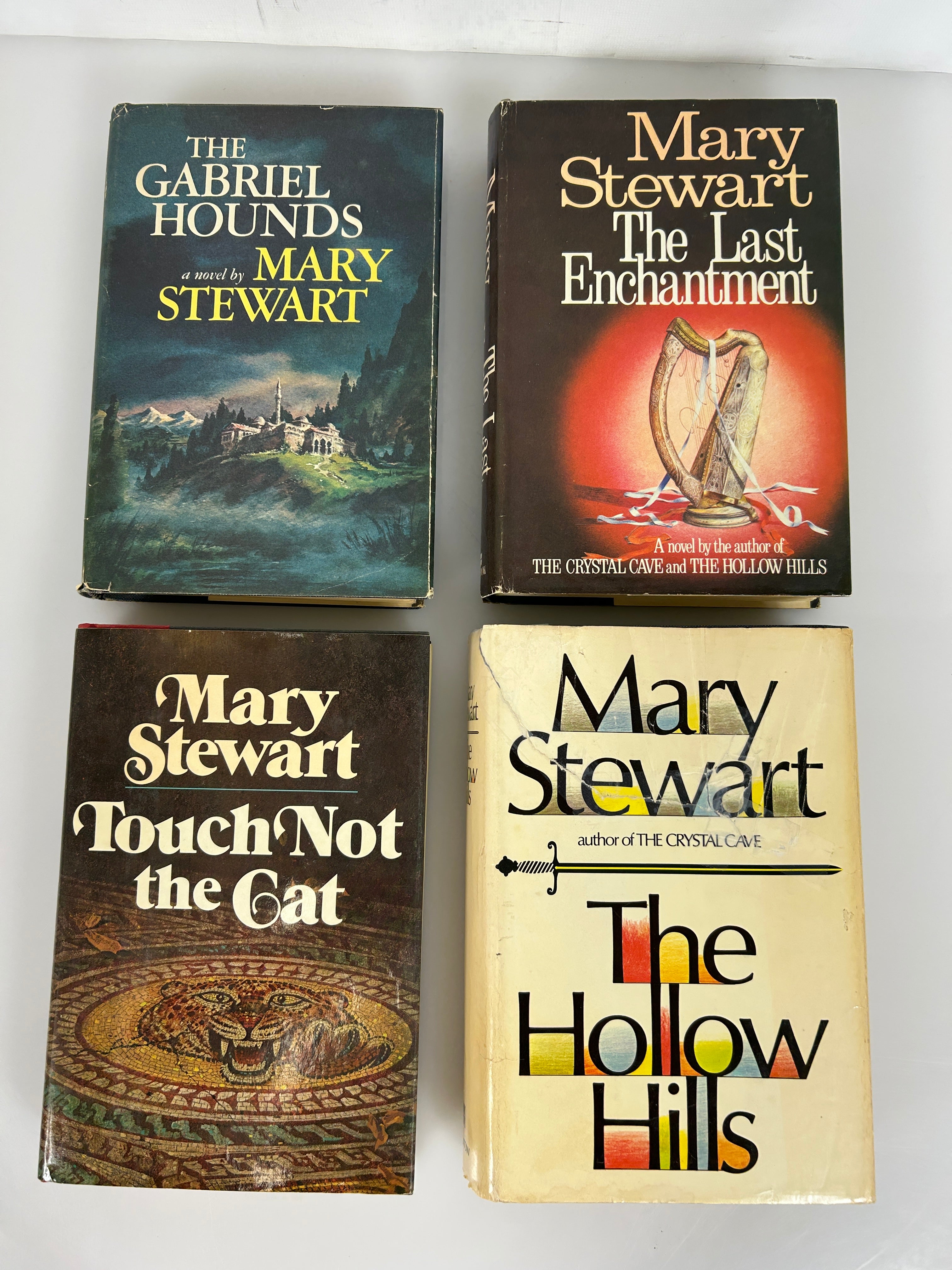 Lot of 4  Mary Stewart Book Club Editions HCDJ