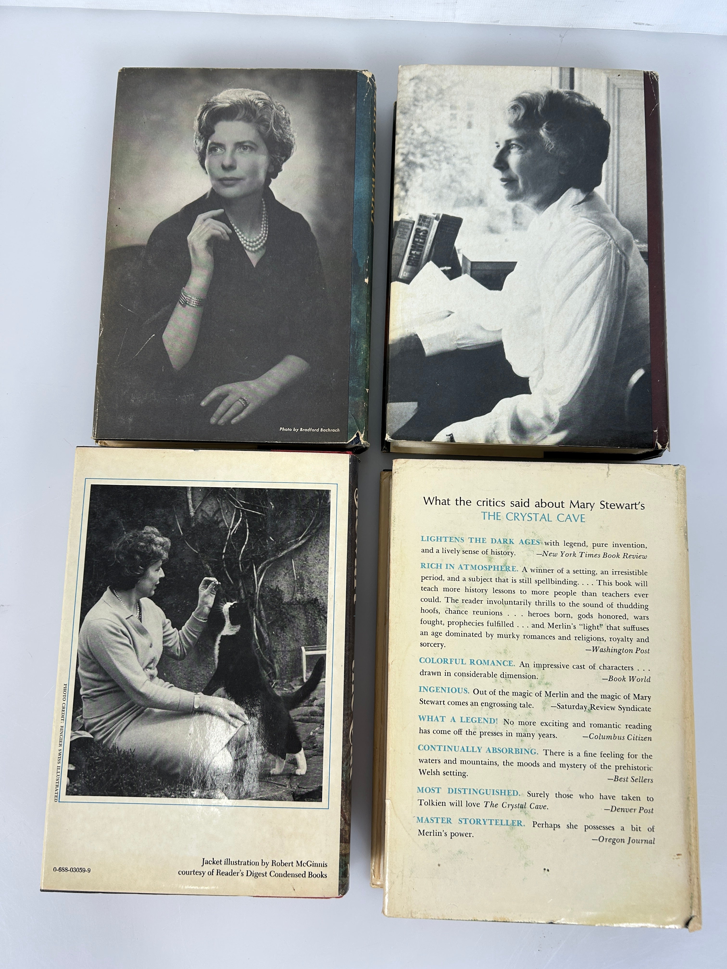 Lot of 4  Mary Stewart Book Club Editions HCDJ